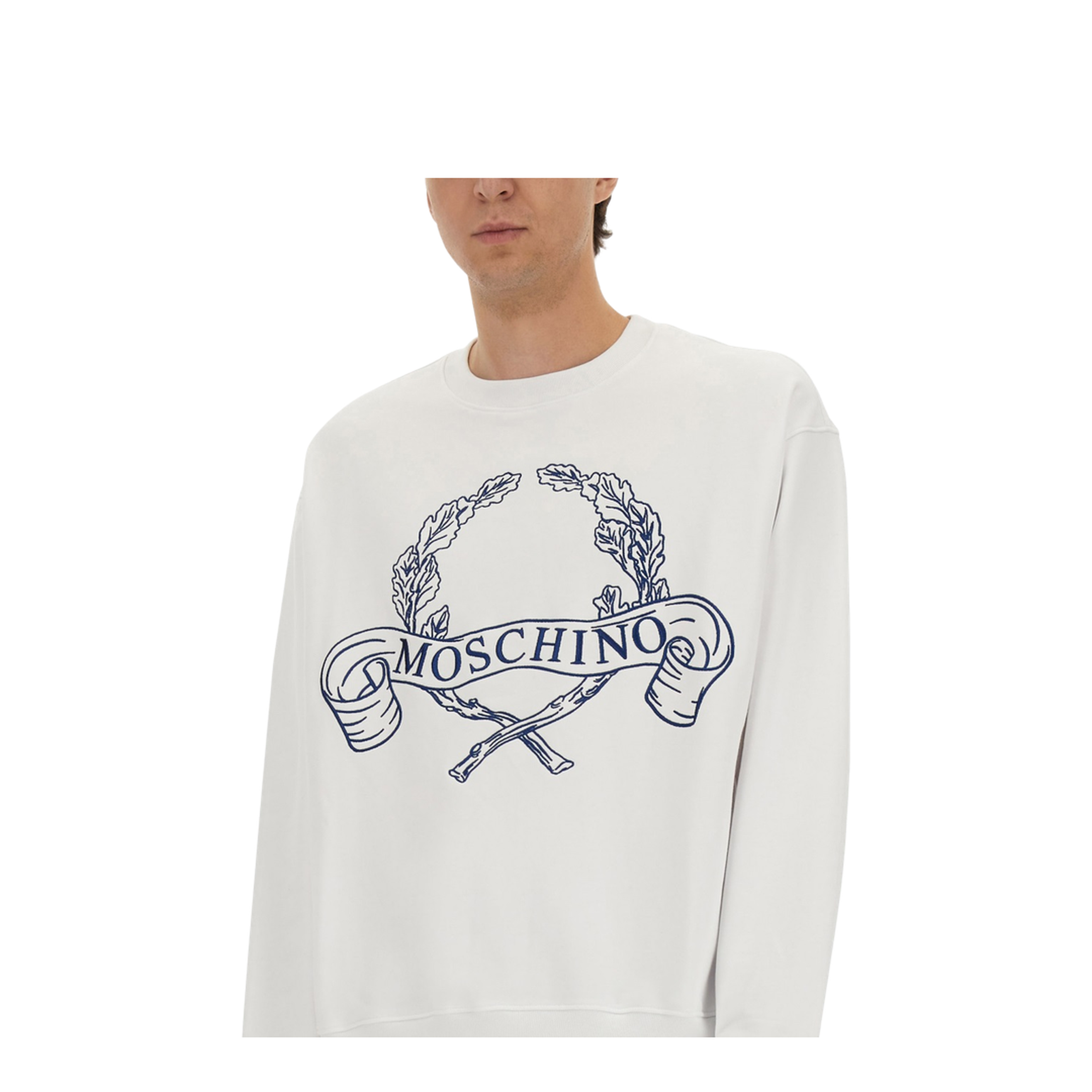 Sweatshirt with Laurel Crown Logo Embroidery