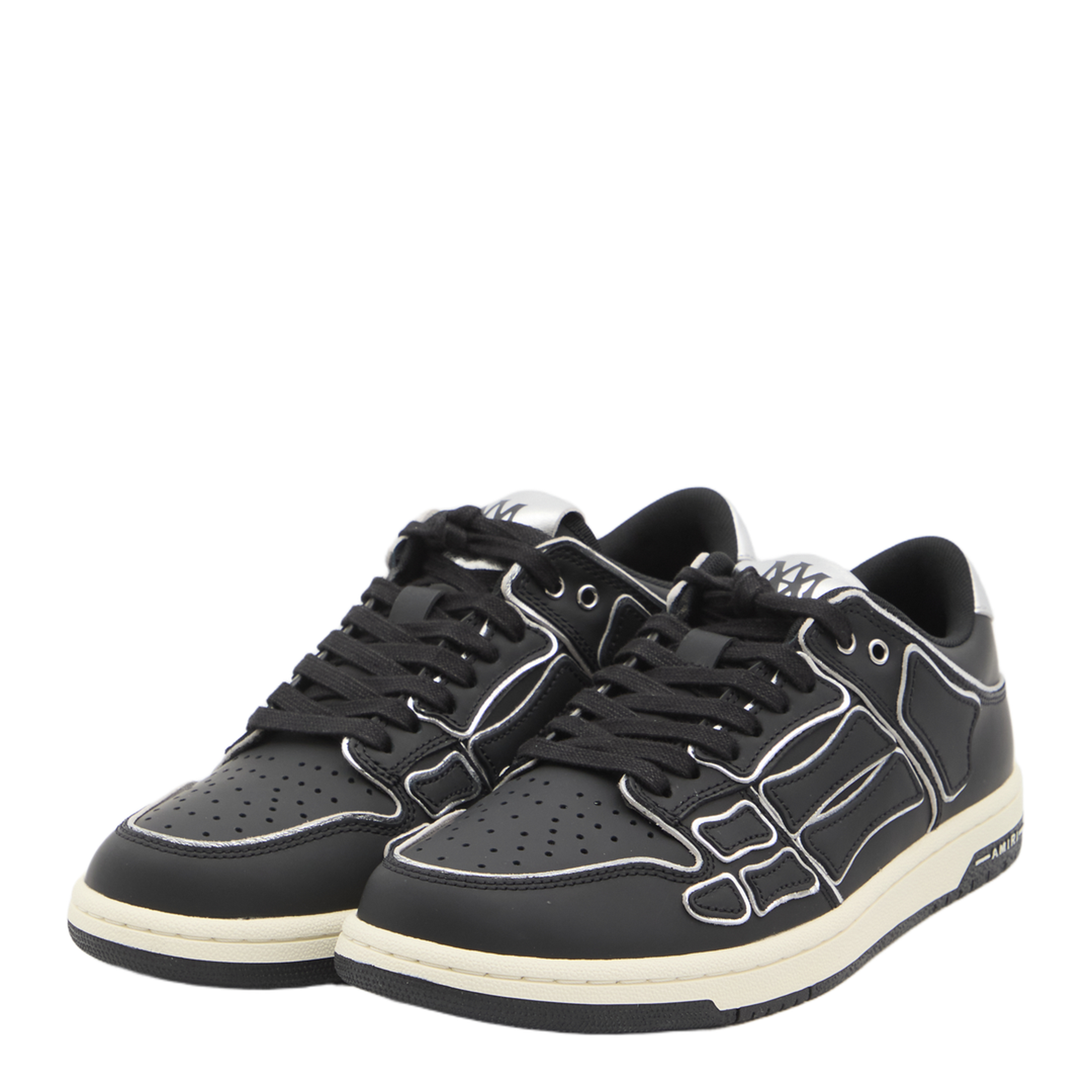 Skel Top Low Black Sneaker With Logo Patch