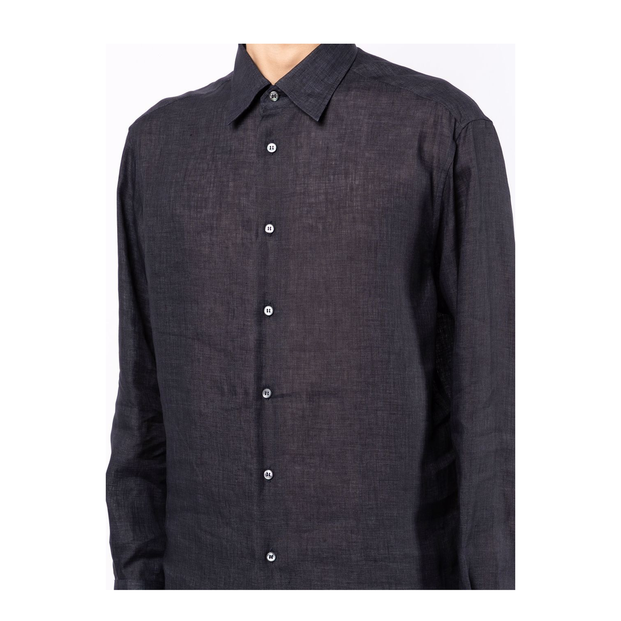 MAYFEYR - Brioni - Navy Linen Button Down Shirt - SCAY0LP91114100