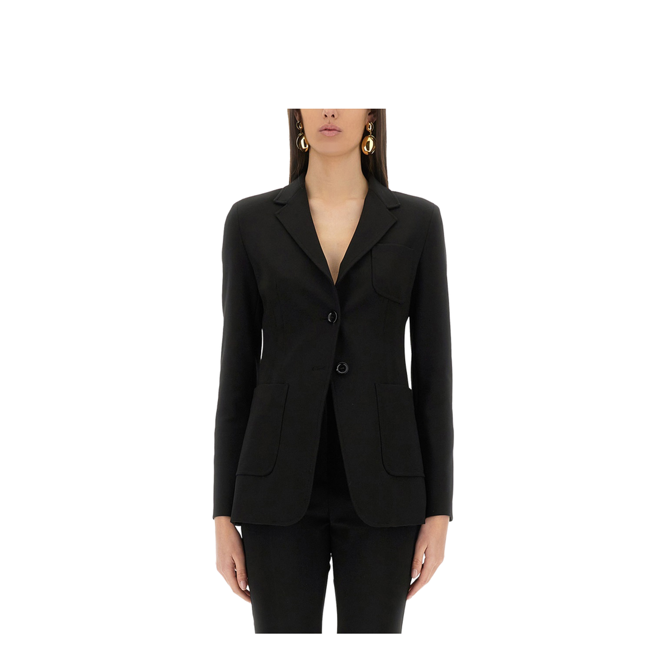 Single-Breasted Blazer - Beige