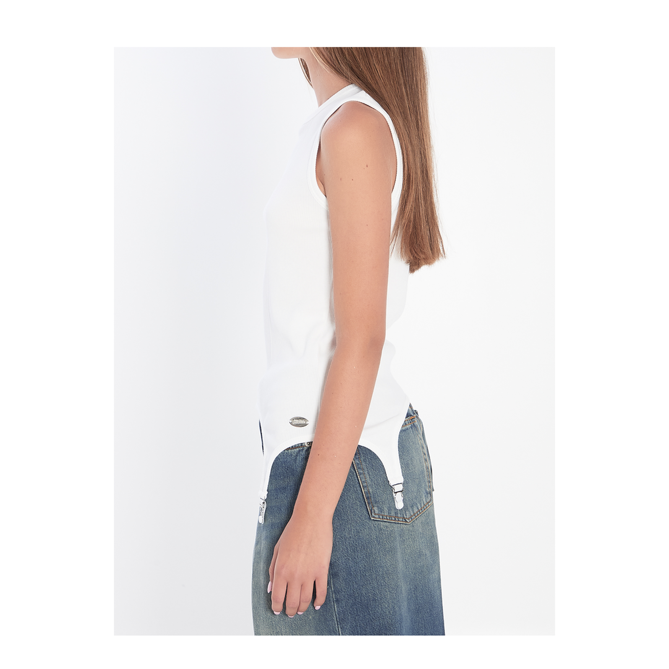 Tank Top with Lingerie Garter