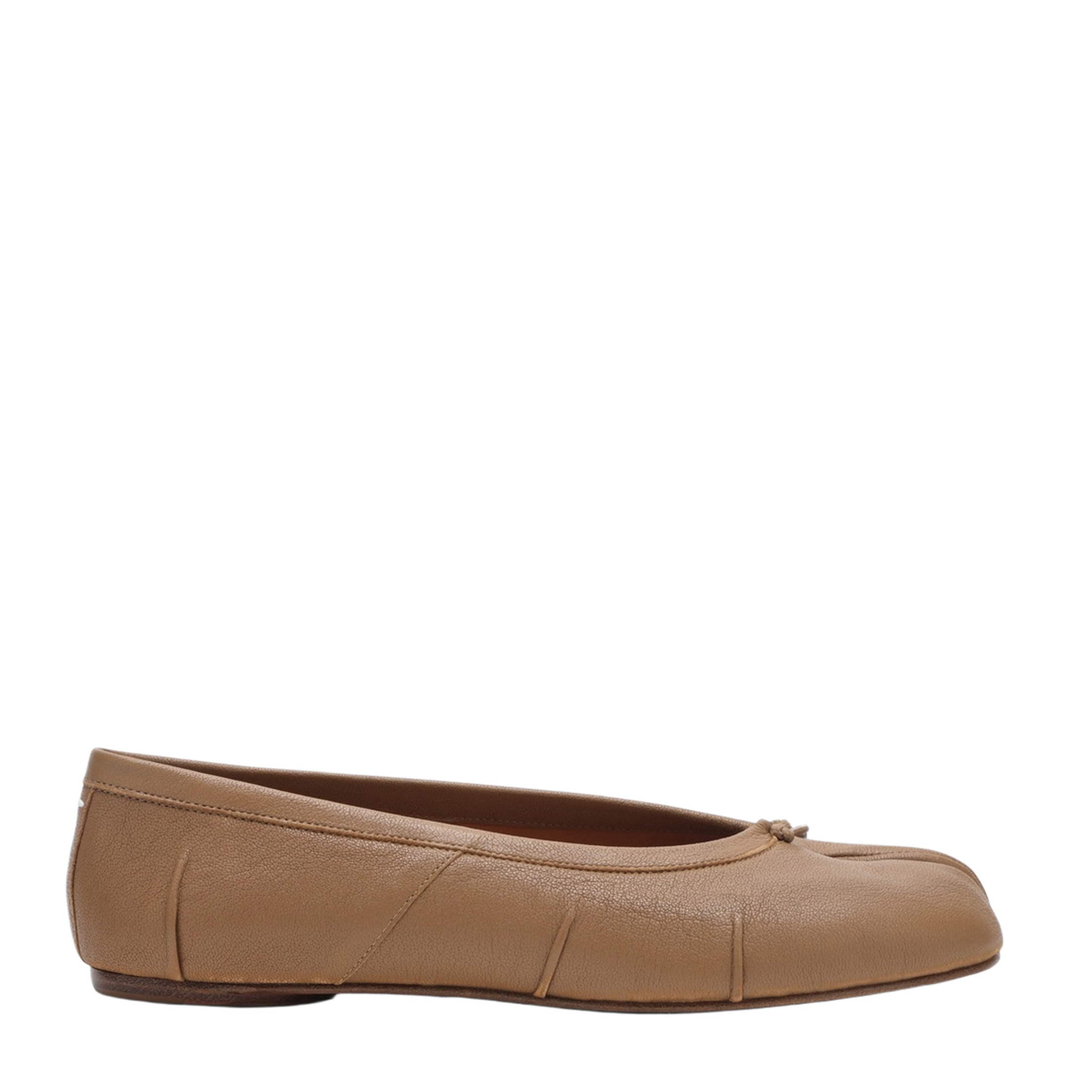 Tabi New Beige Leather Ballet Flats