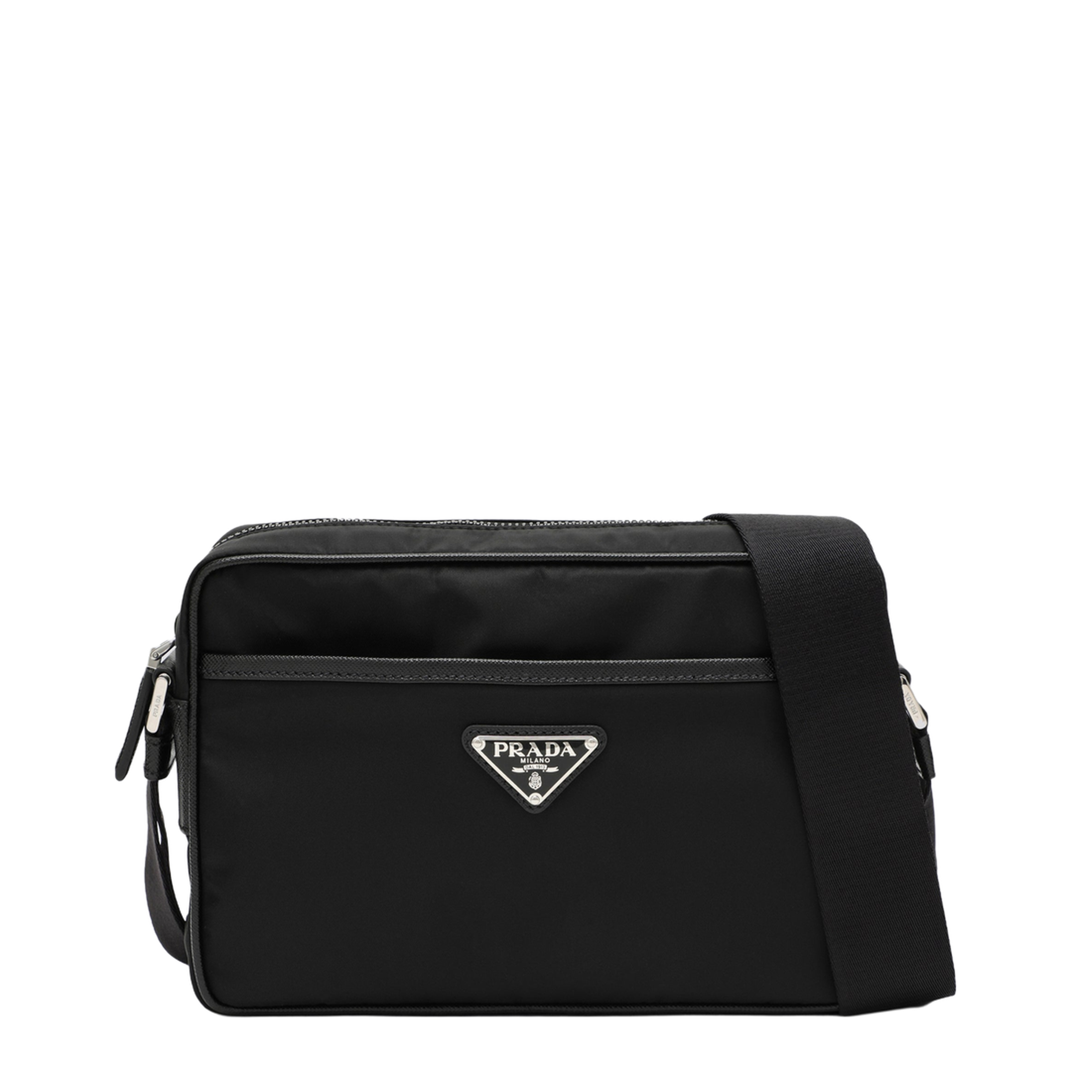 Re-Nylon Saffiano Shoulder Bag - Black