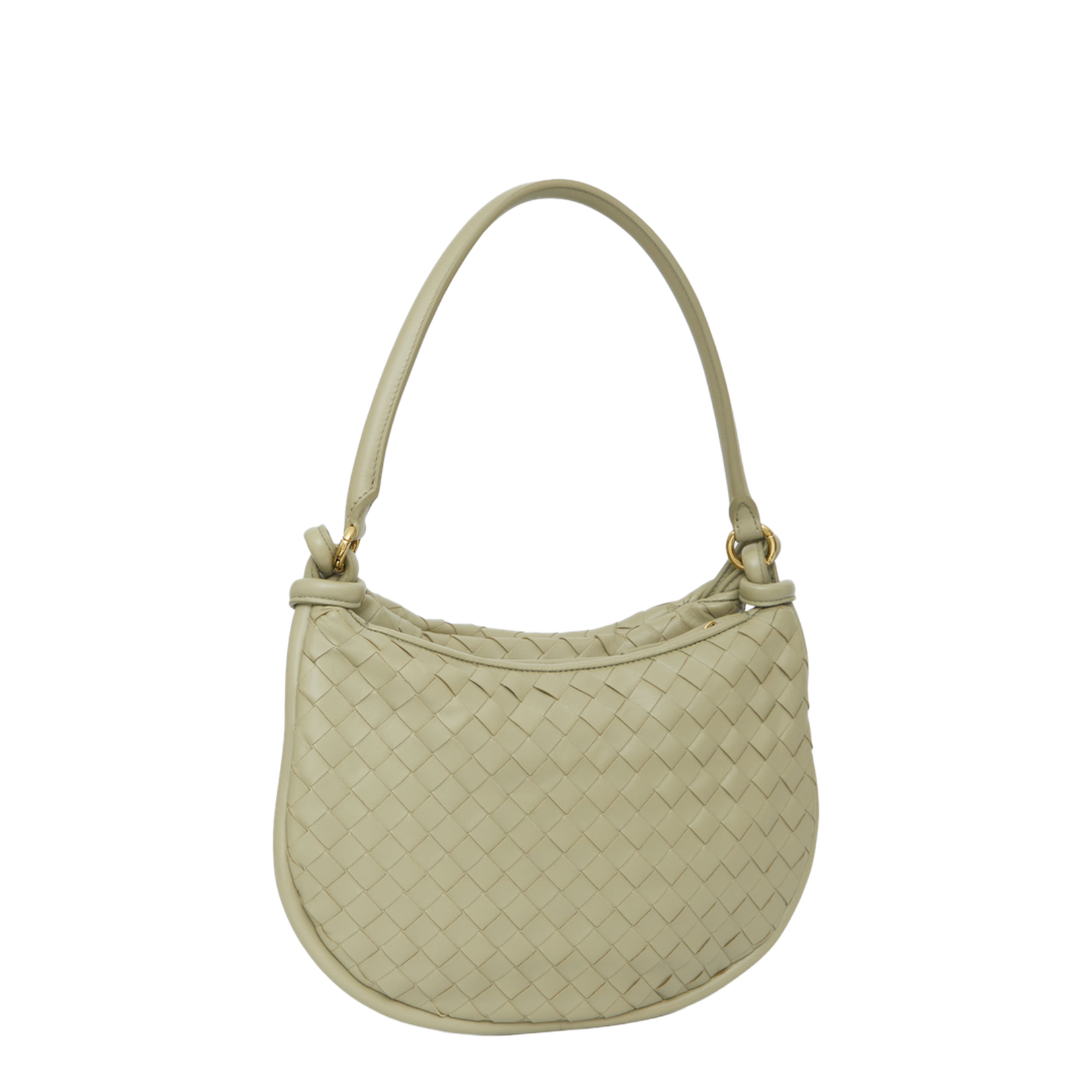 Gemeli Medium Leather Shoulder Bags - Green