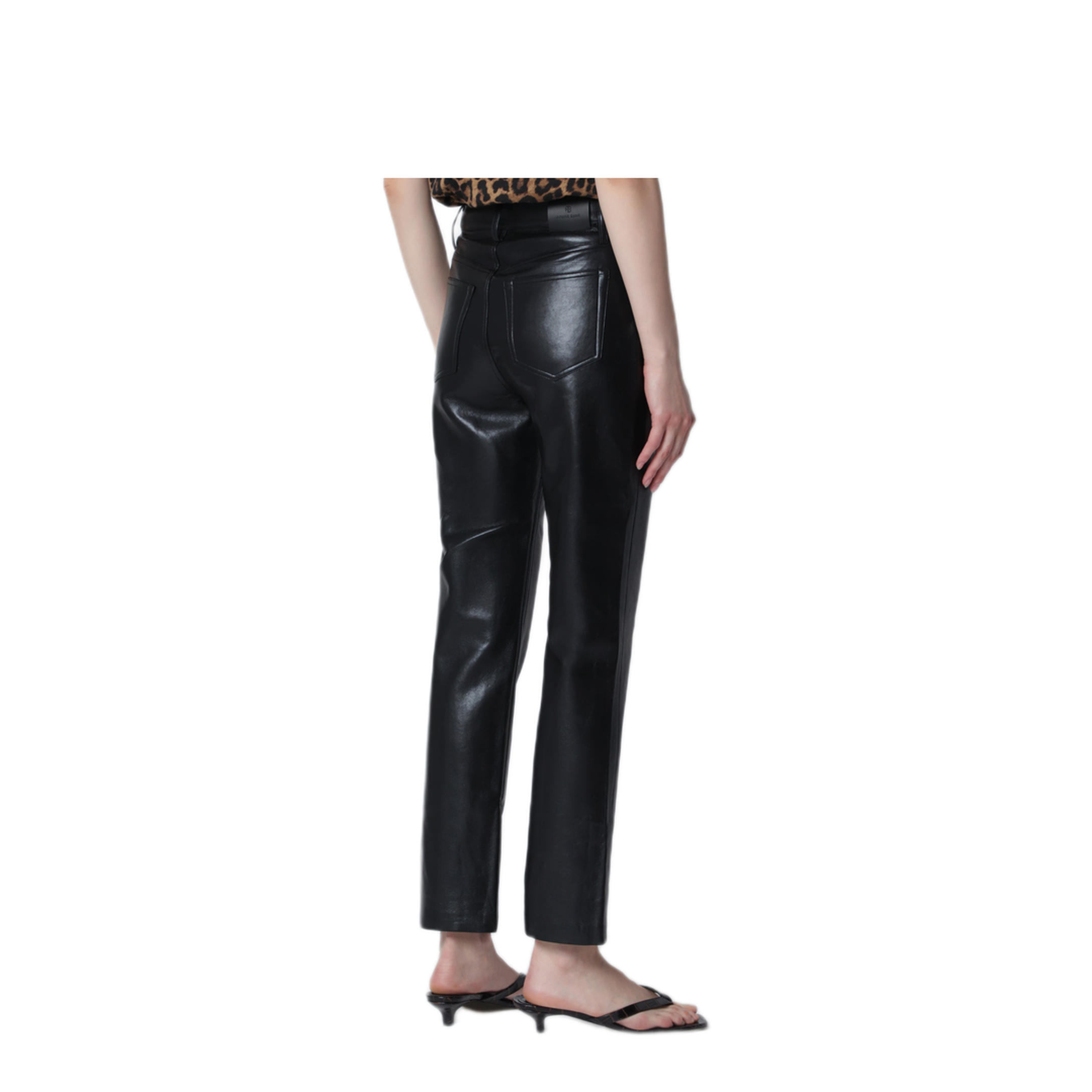 MAYFEYR - Anine Bing - Black Bruno Trousers In Regenerated Leather - A-03-10307LEBLK26