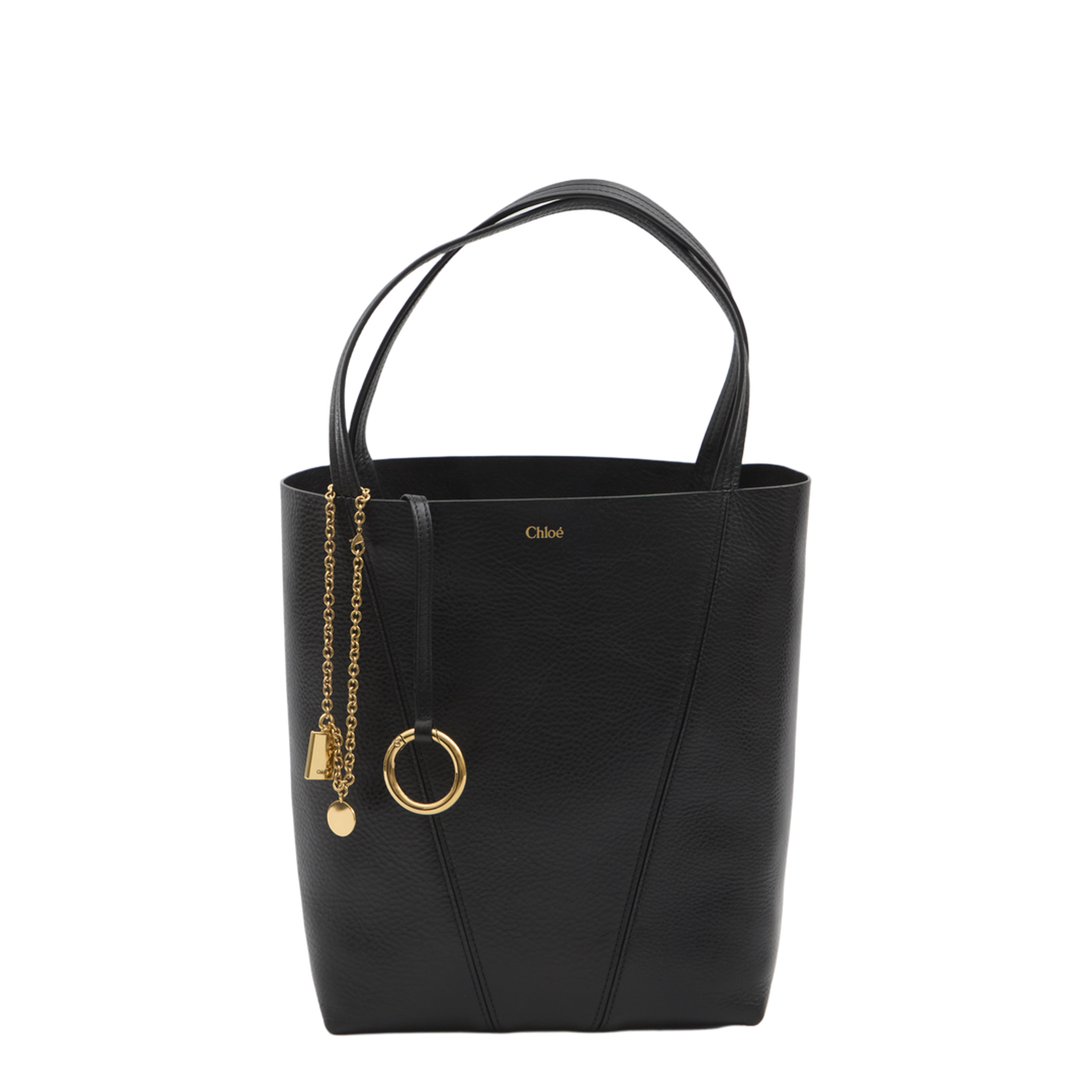 Black Two Flat Shoulder Straps Bag