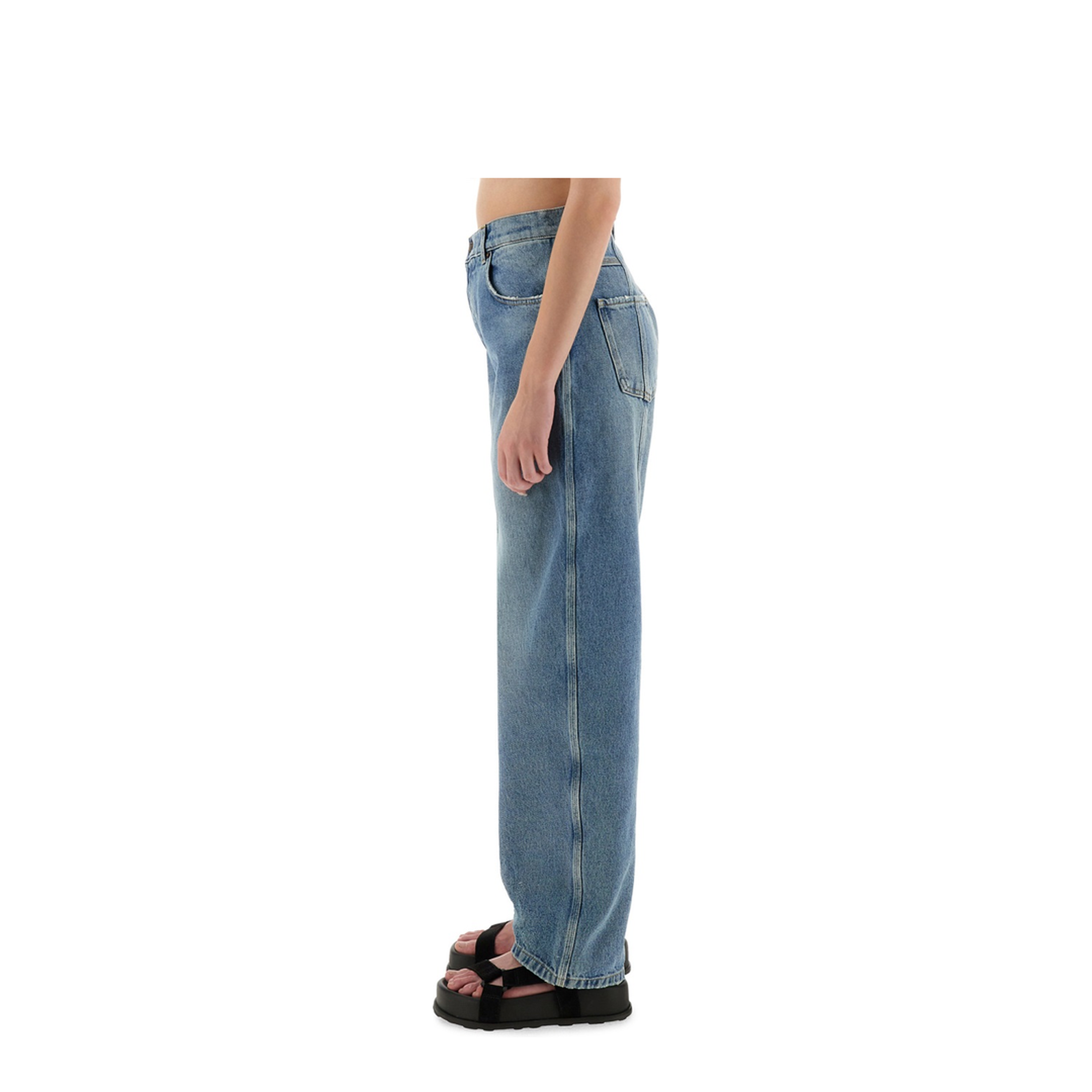 Wide Leg Jeans - Blue