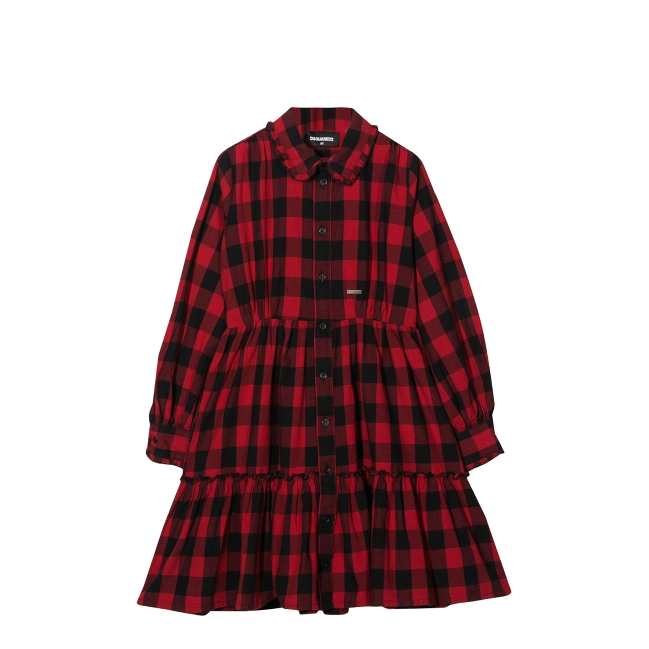 MAYFEYR - Dsquared2 - Checkered Dress With Buttons And Collar - DQ1192KD0A0MDQ452