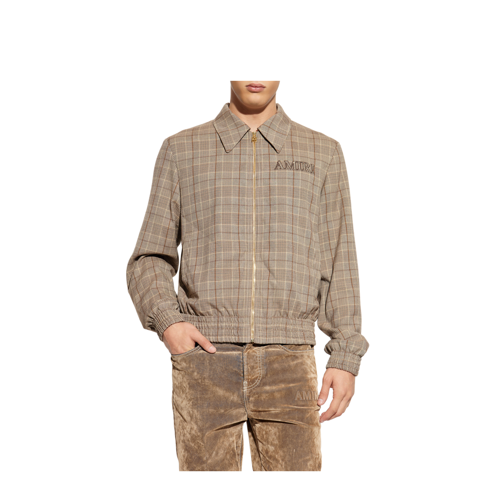 Plaid-patterned jacket