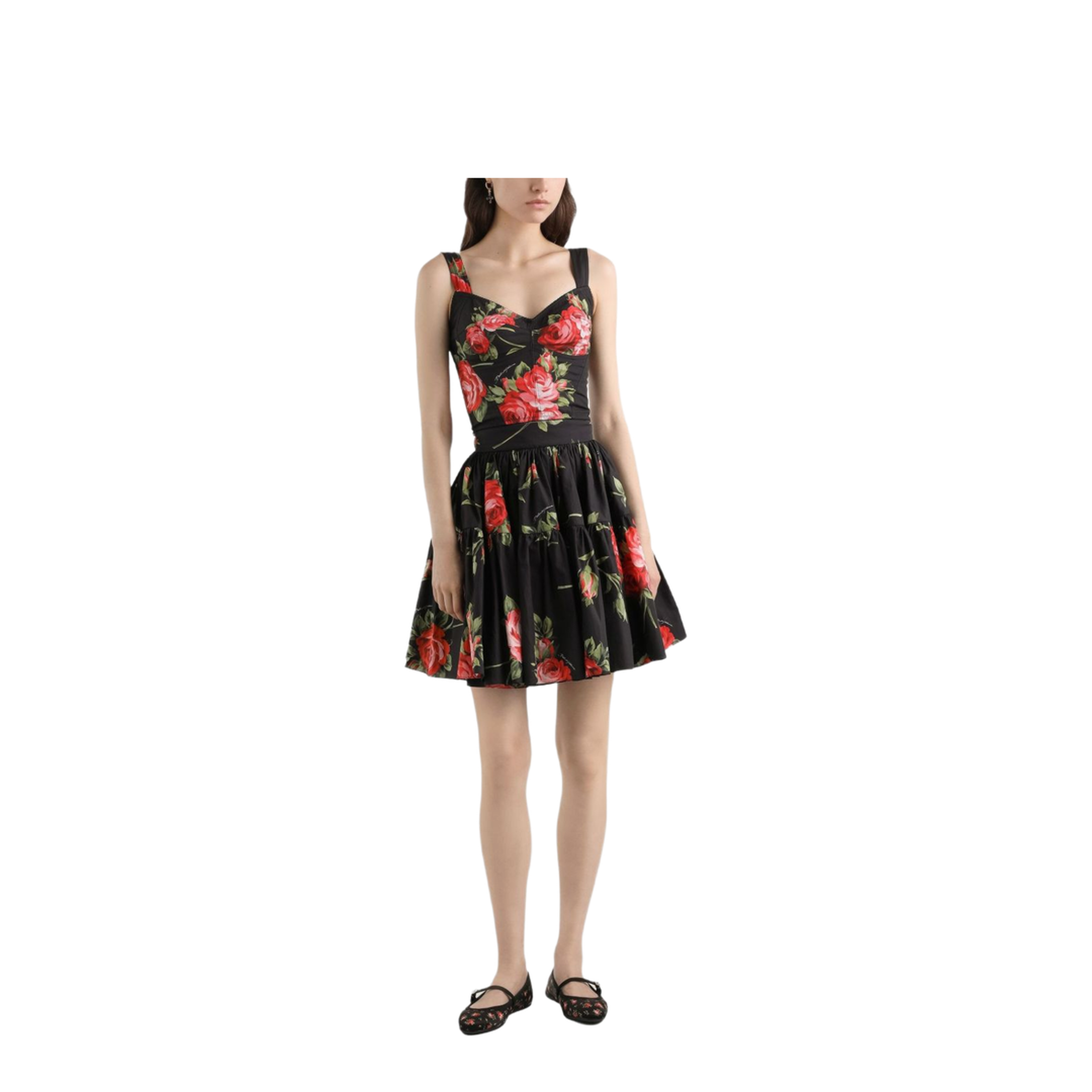 Miniskirt with Bouquet Print