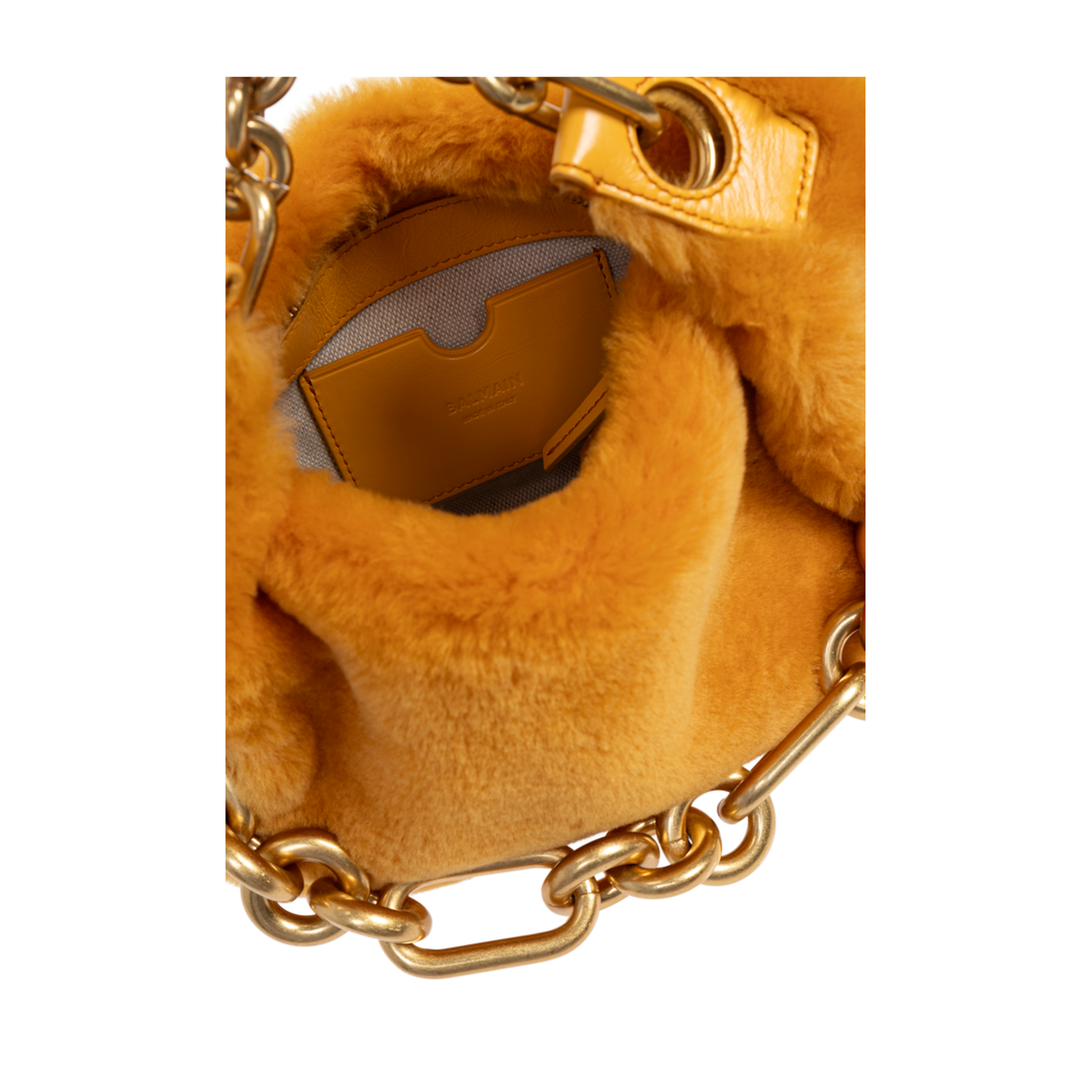 Mini Sync Bag in Shearling - Gold