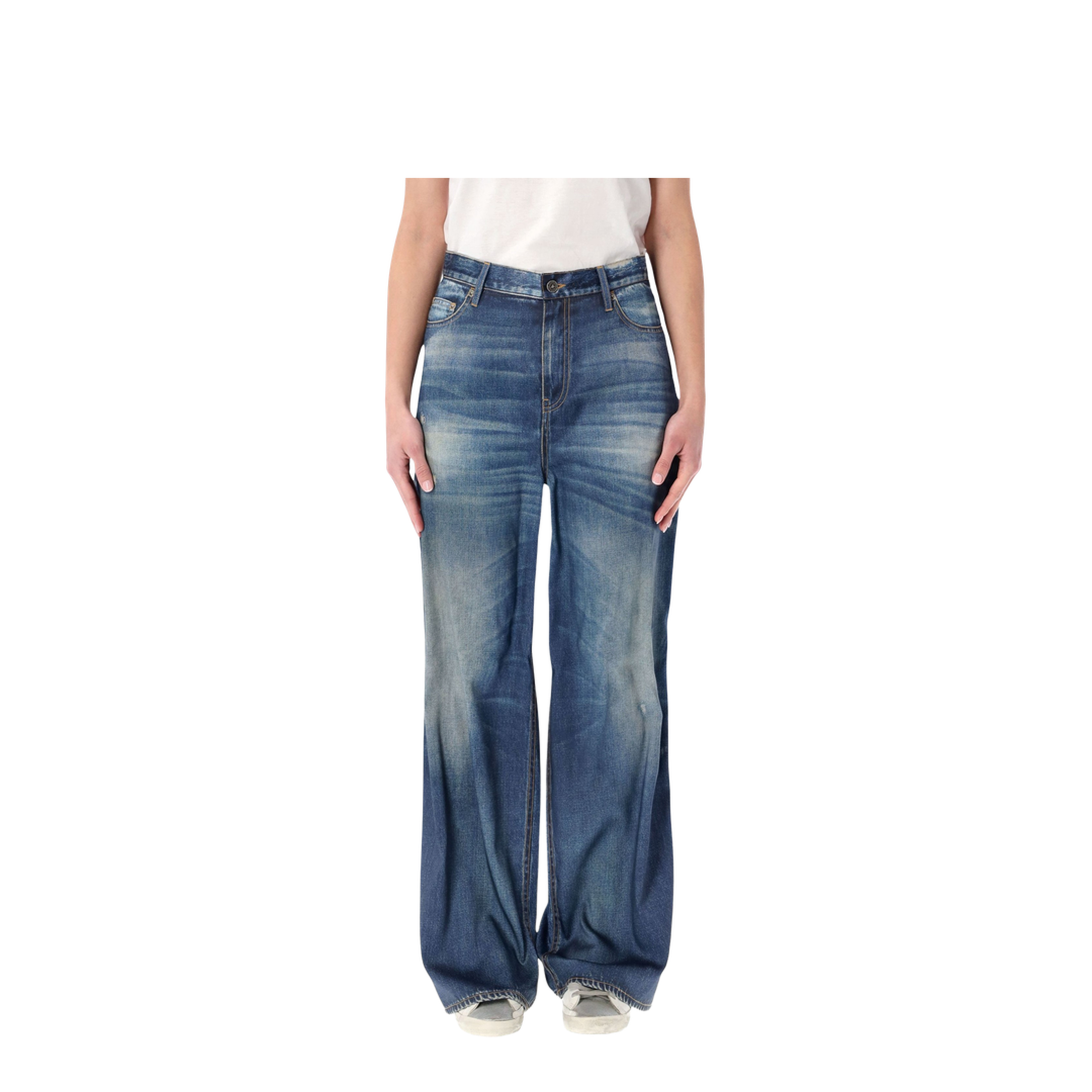 Printed Pants Jeans Effect
