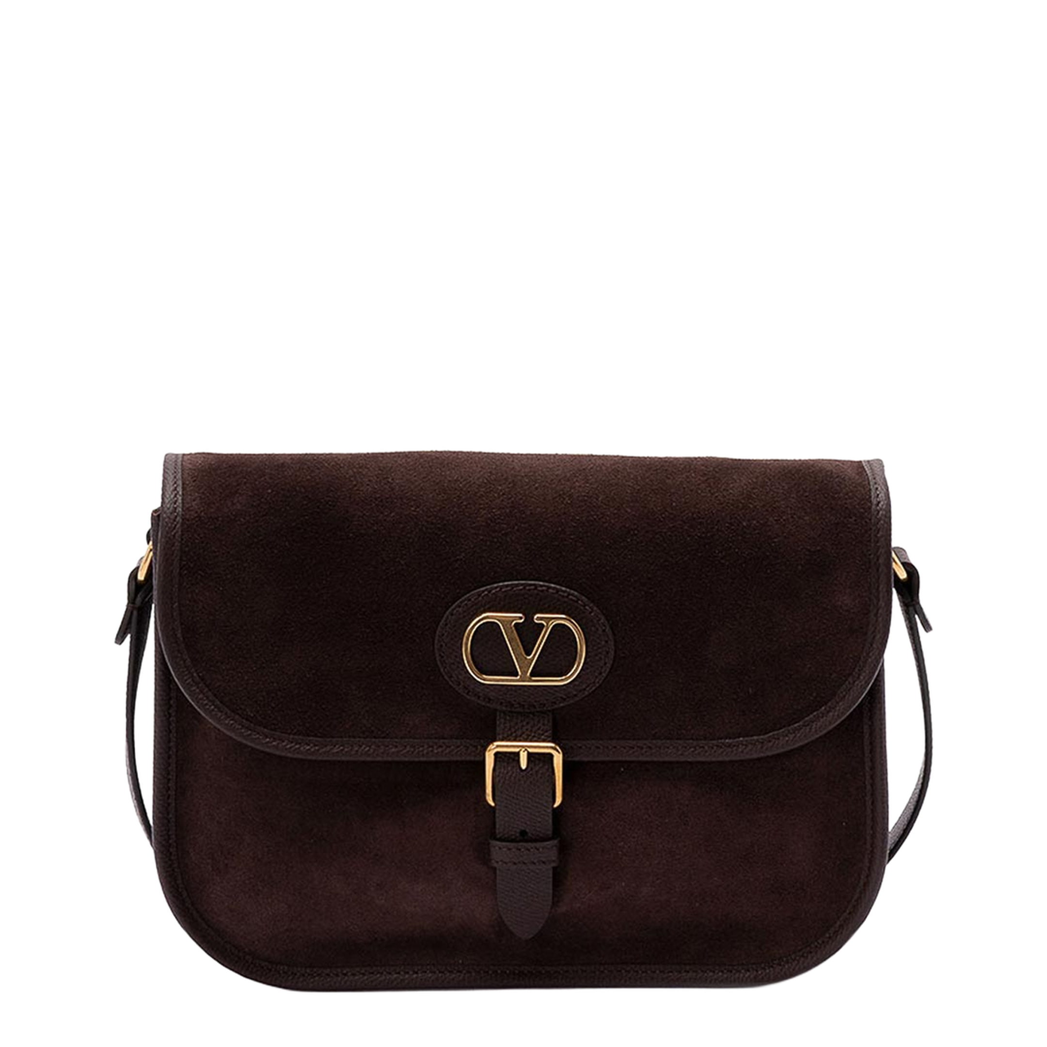 Brown Suede Antibes Crossbody Bag