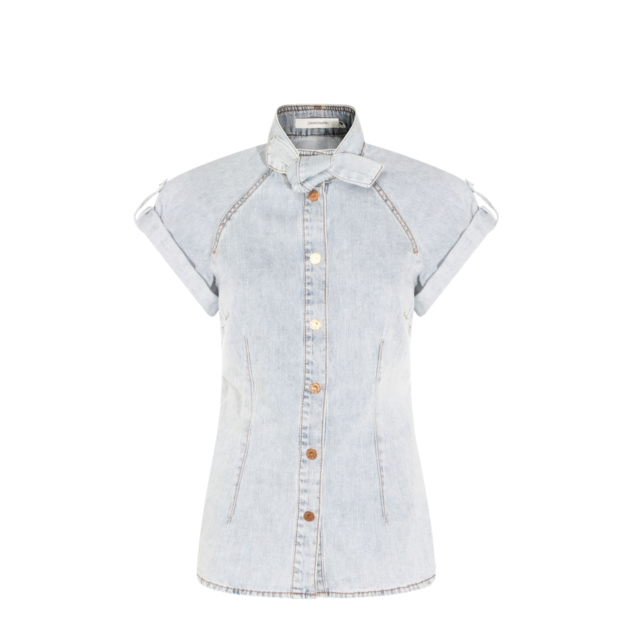 Bow-tie denim top