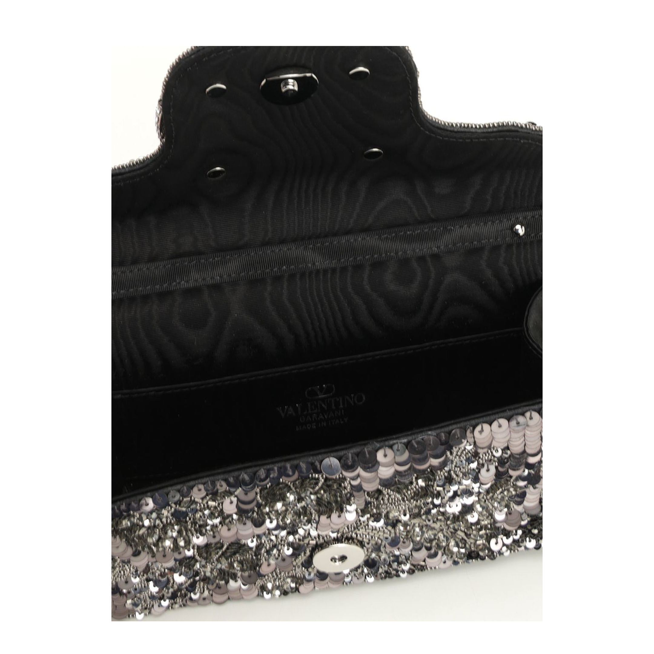 Embroidered Satin Crossbody Bag