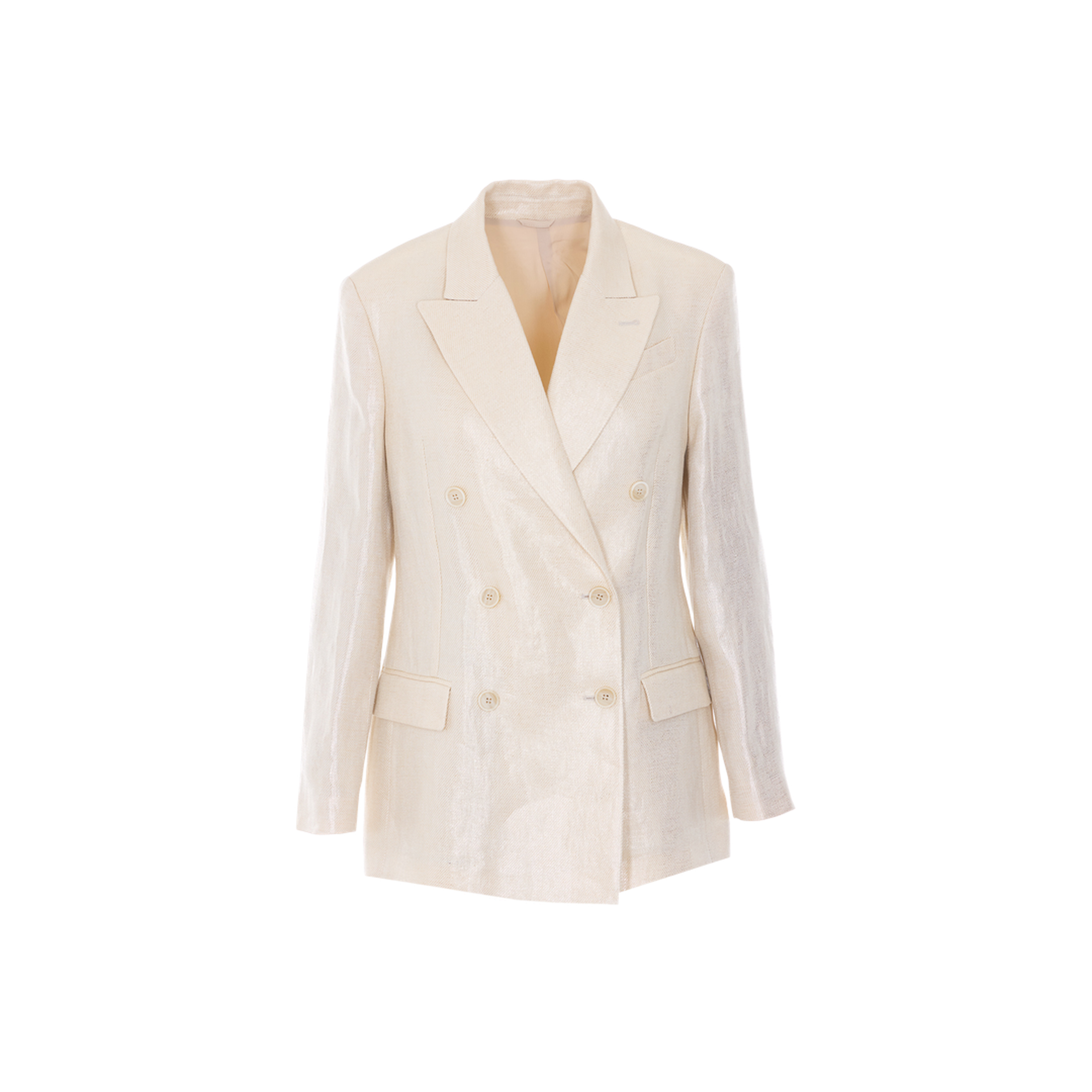 Women's Double-Breasted Blazer - Natural
