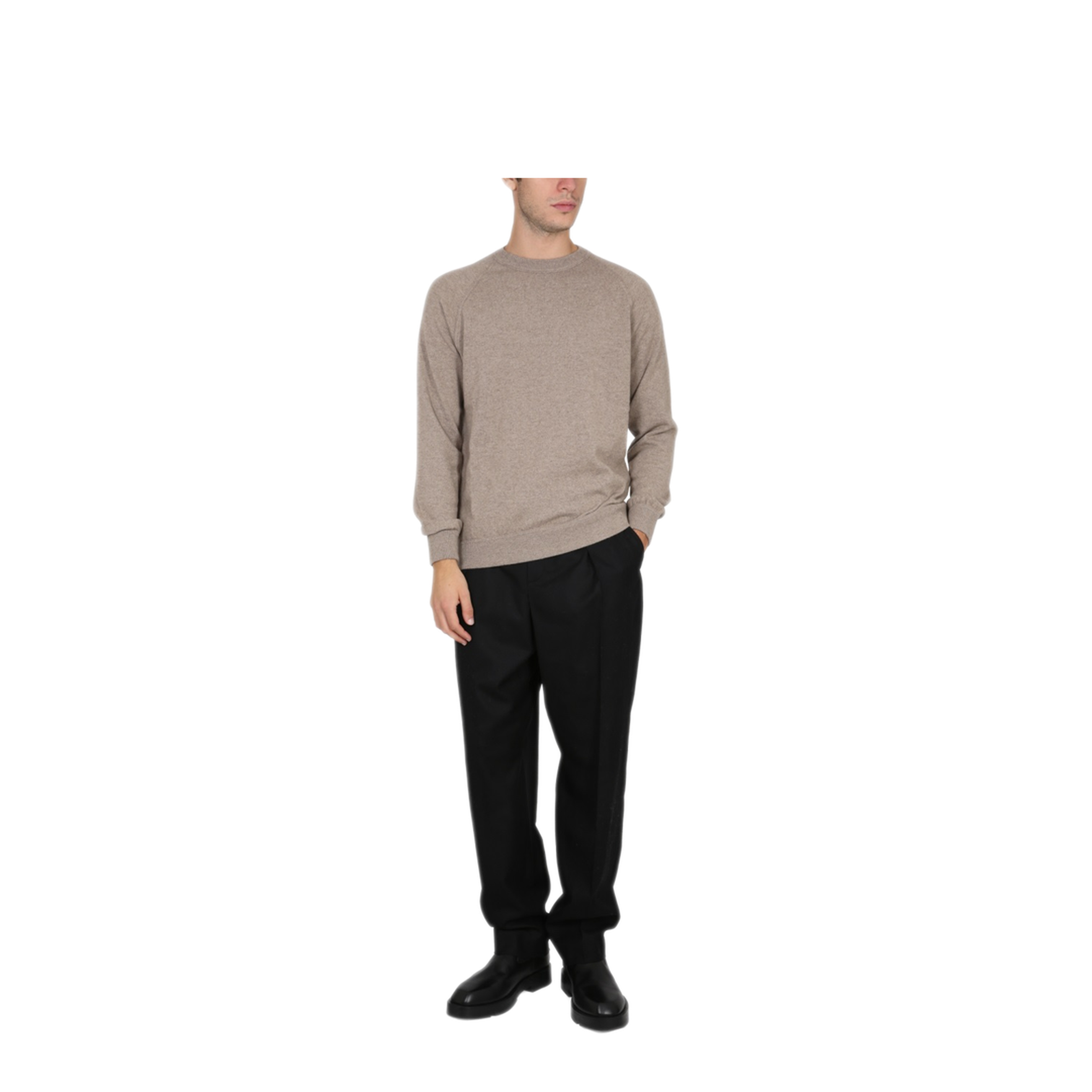 MAYFEYR - Drumohr - Choker Grey Cashmere Sweater - D1K200540