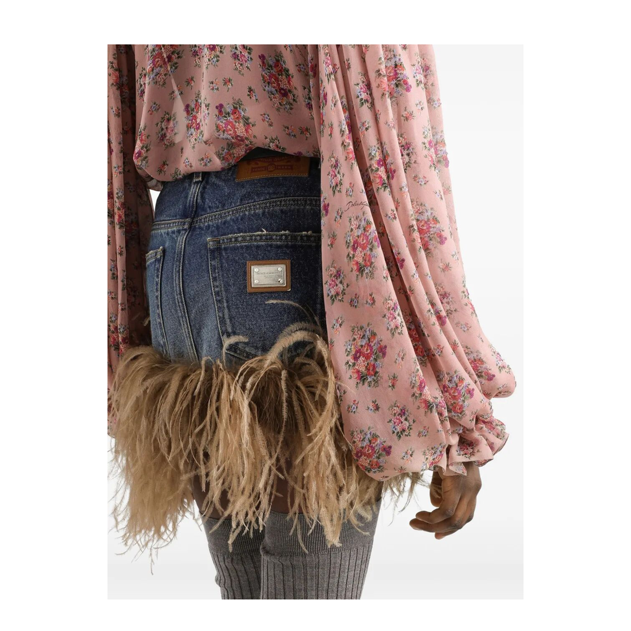 MAYFEYR - Dolce & Gabbana - Small Flower Bouquets-Print Chiffon Top - F7BL0TIS10FHF5XK