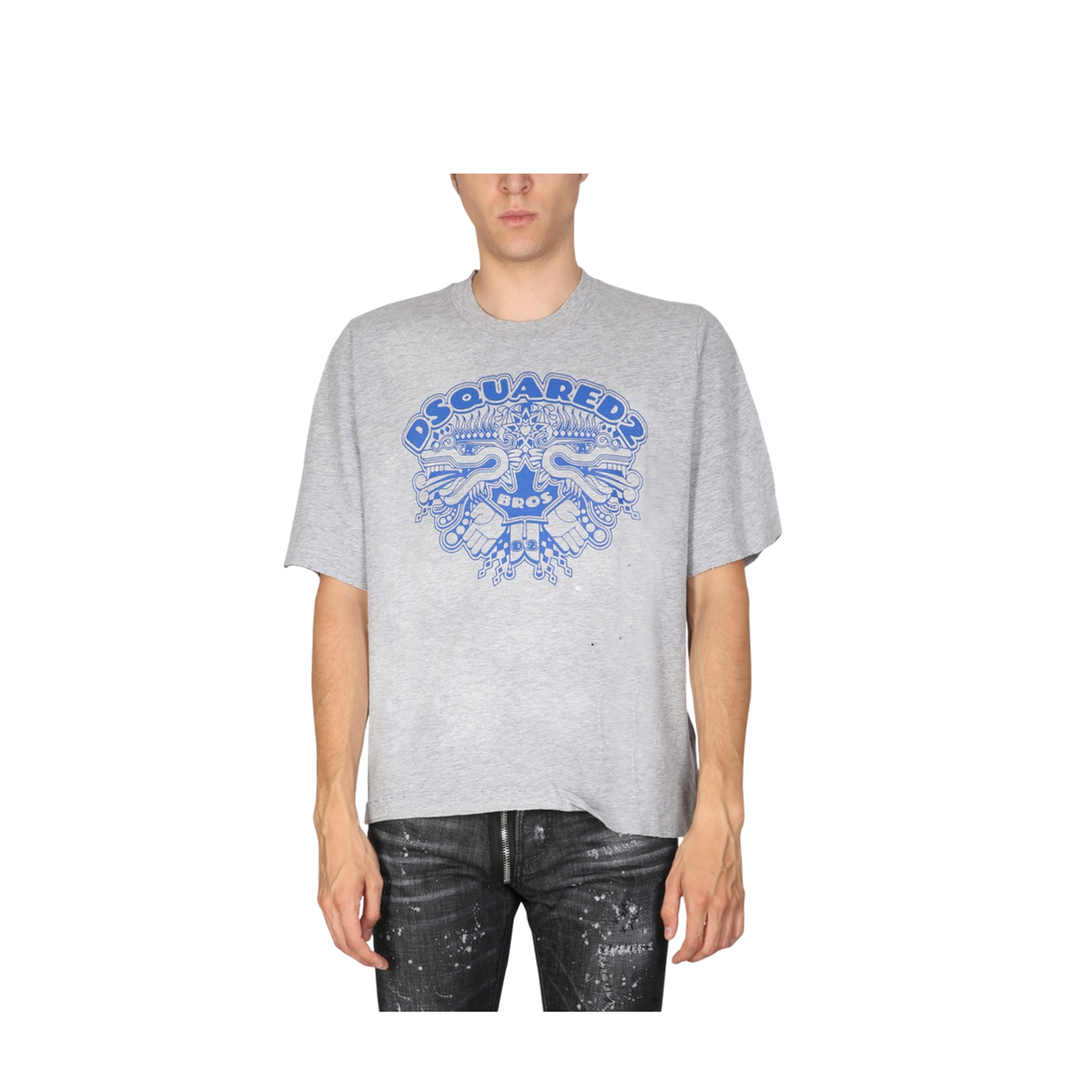 MAYFEYR - Dsquared2 - Dragon Bros Football T-Shirt - S74GD1014S22146857M