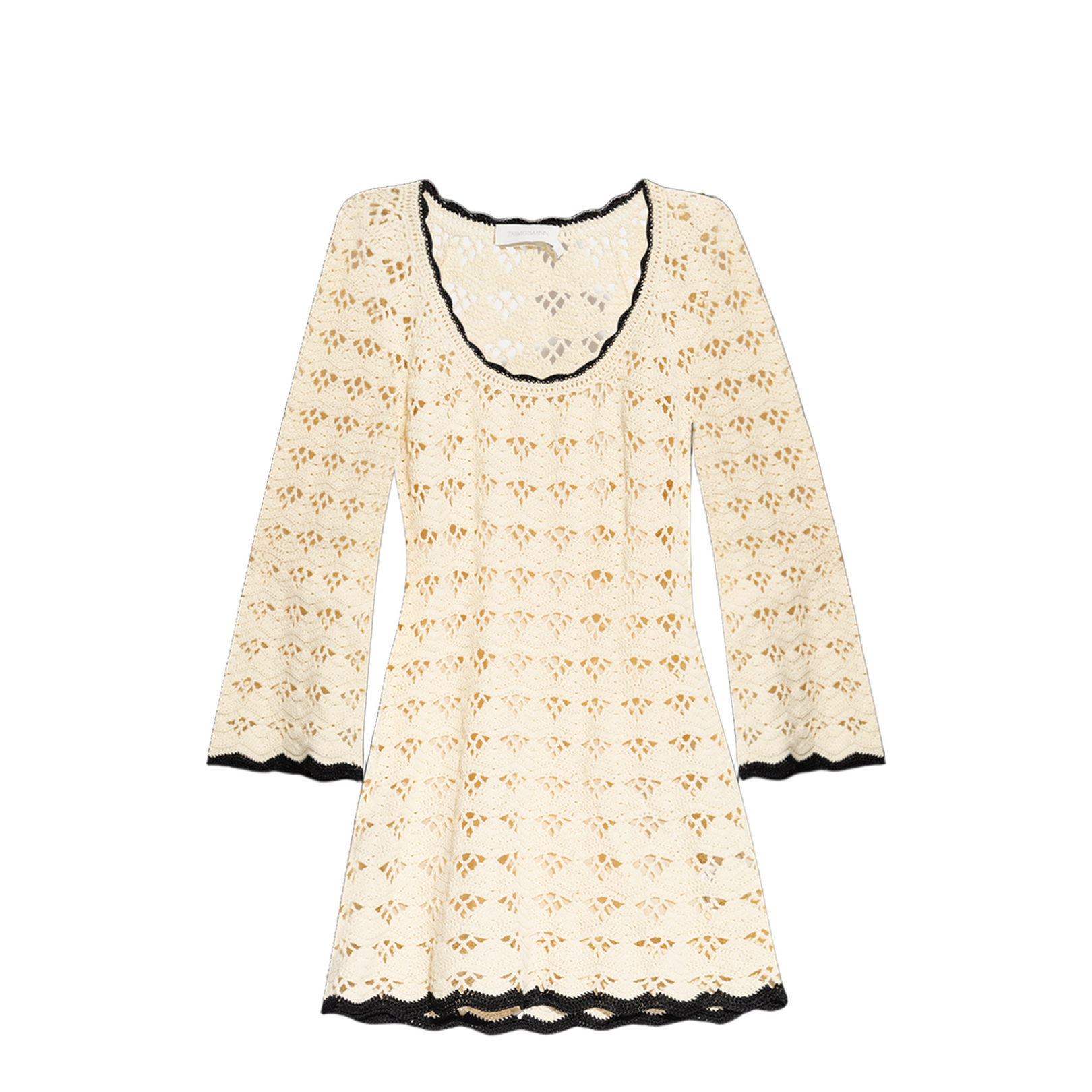 Dress with a round neckline