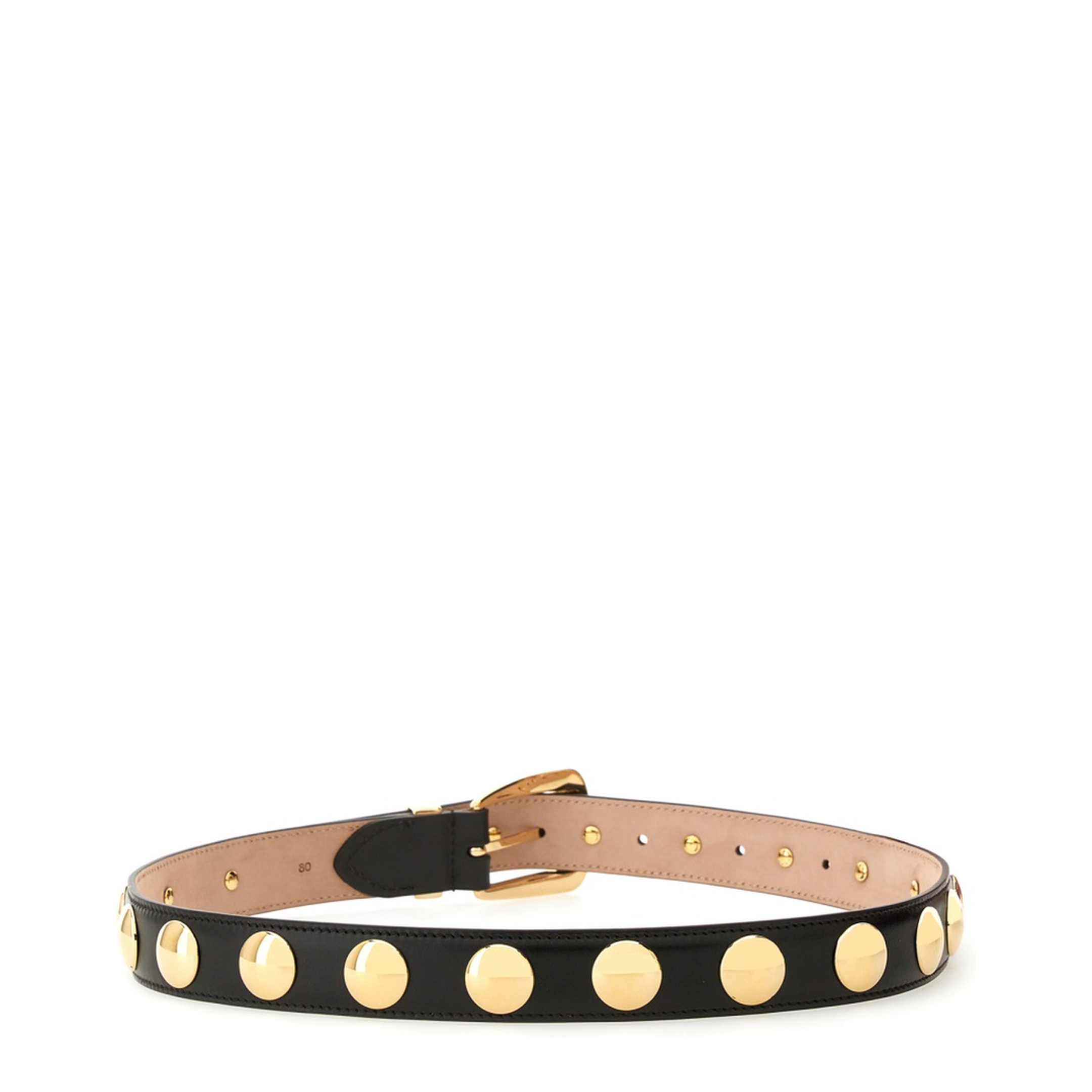 Benny Belt With Stud Gold Buckle