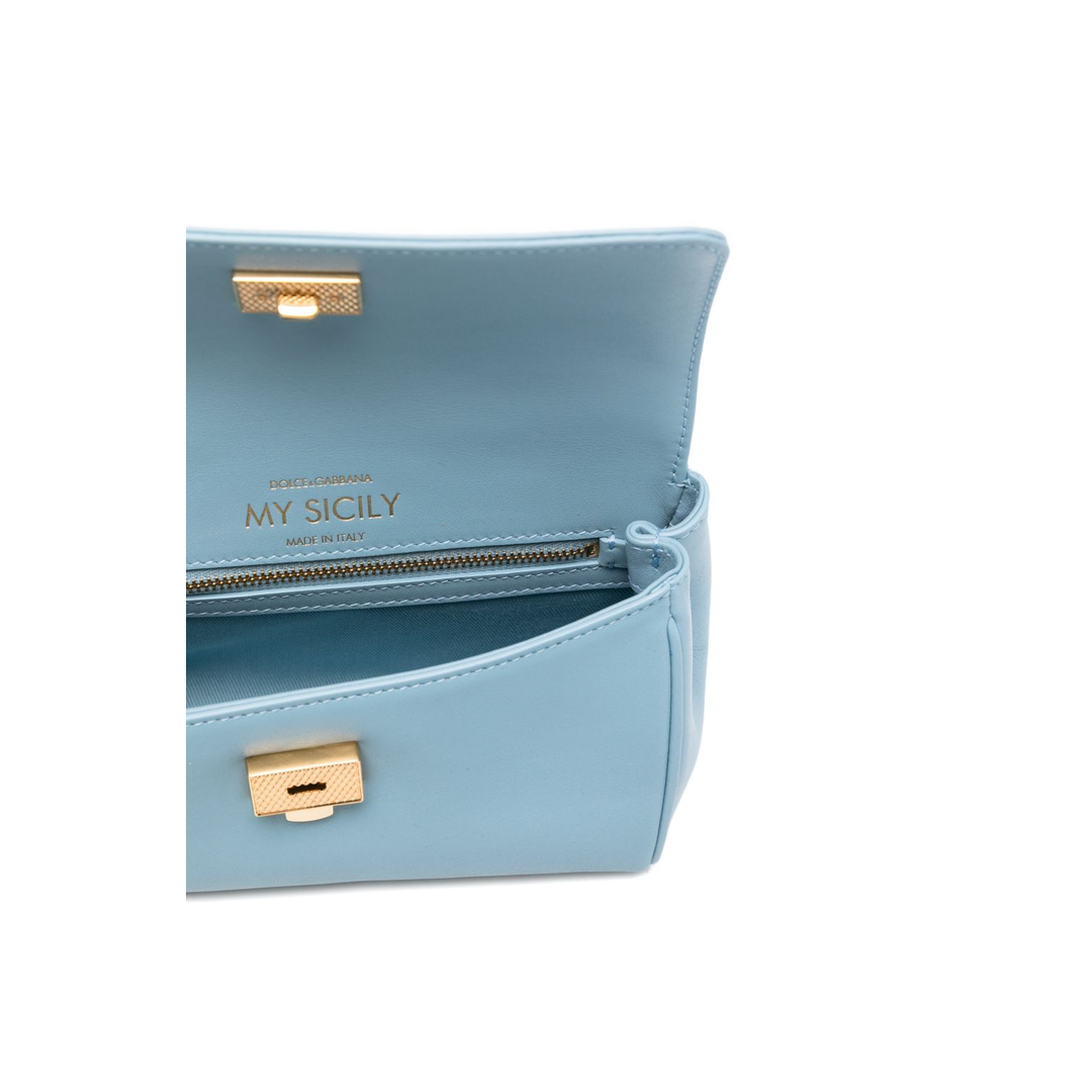 My Sicily Medium Calfskin Top-Handle Bag - Azure