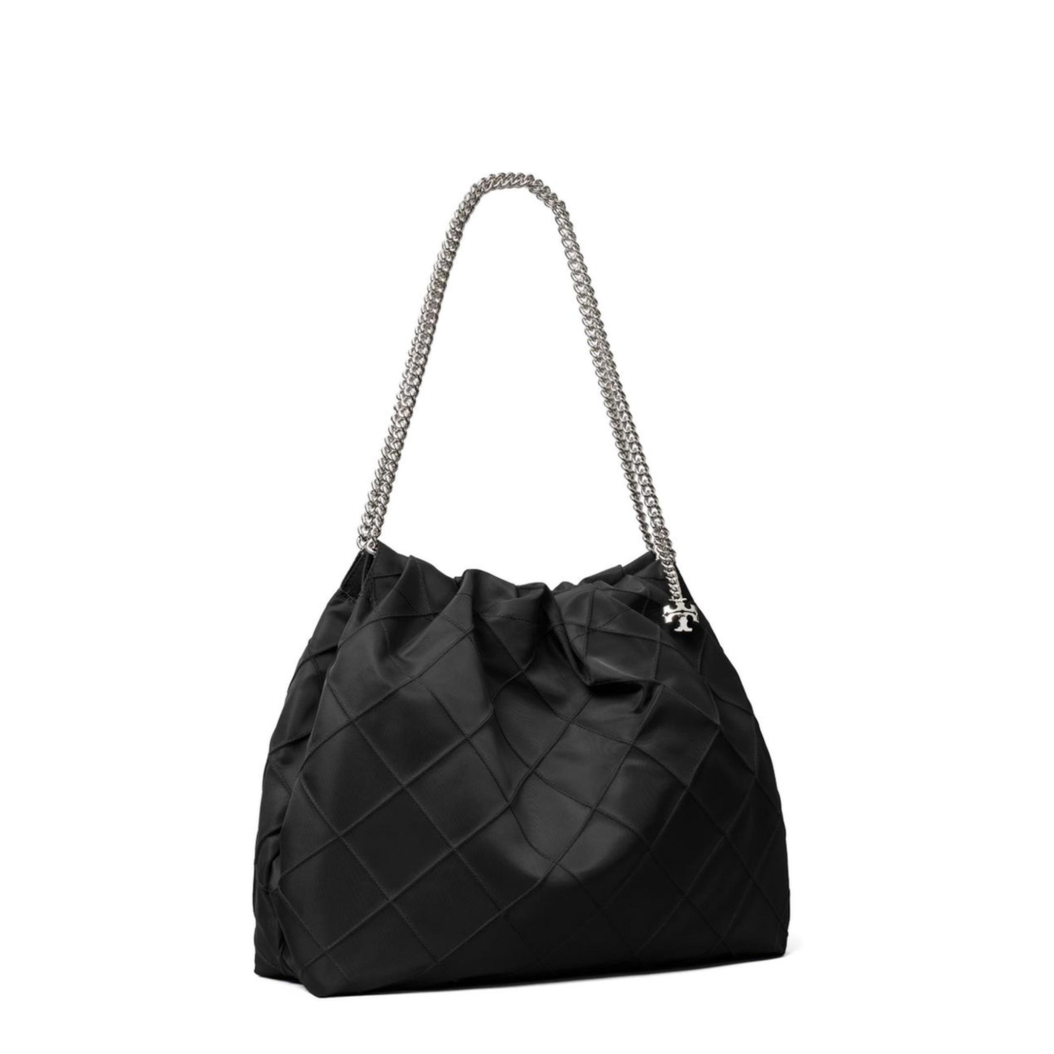 Fleming Nylon Hobo Bag - Black
