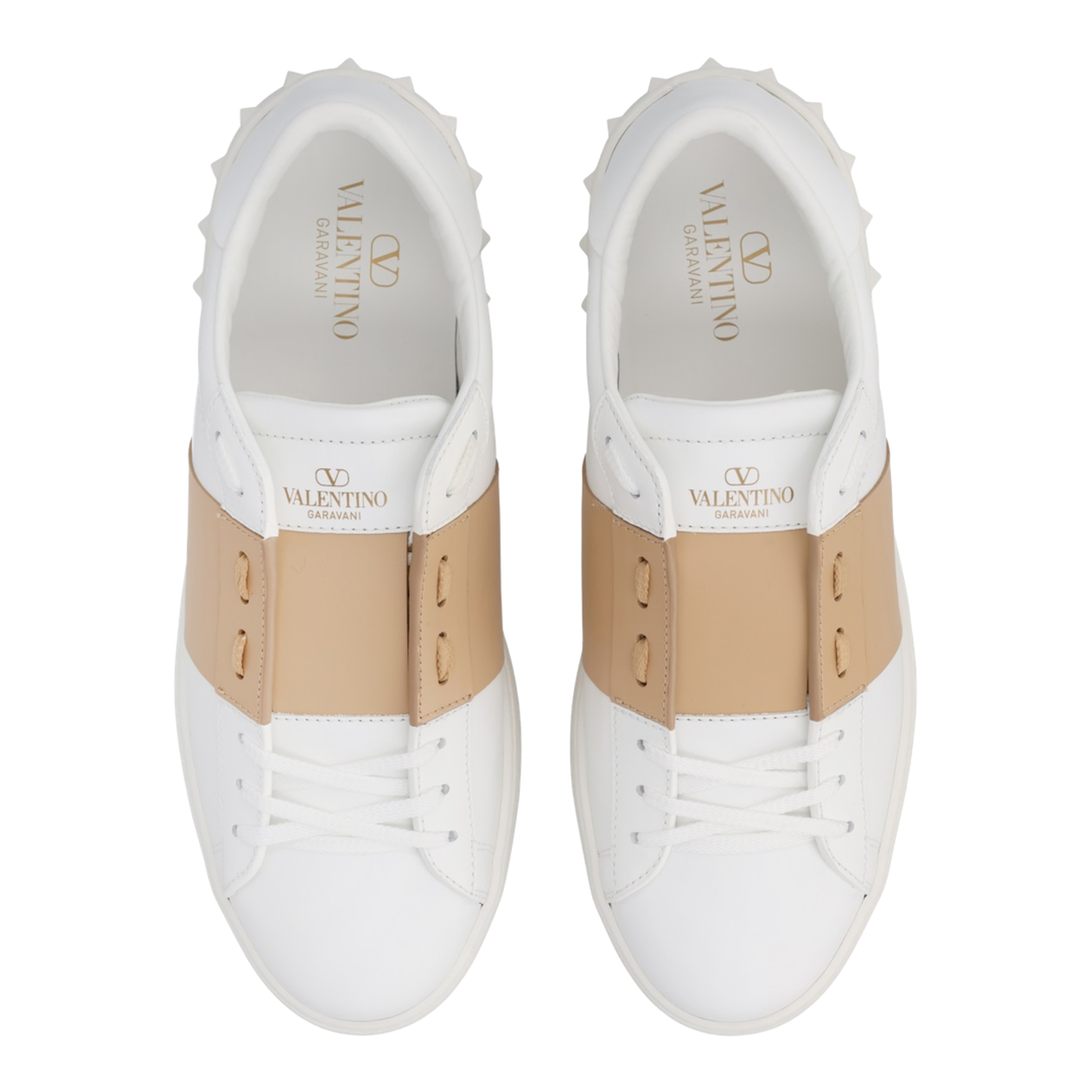 Open Sneaker in Smooth Leather - White