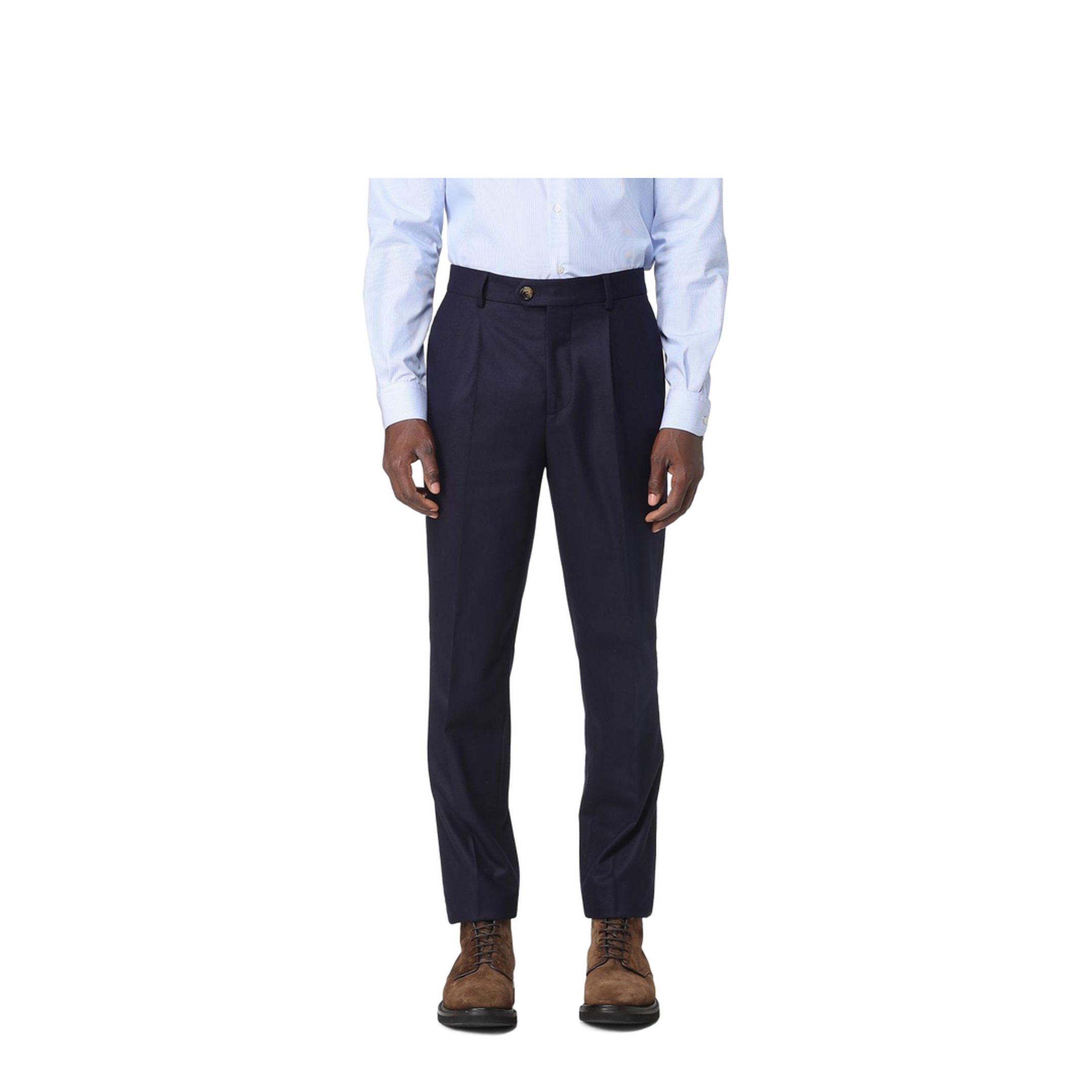 Navy Blue Wool Pants