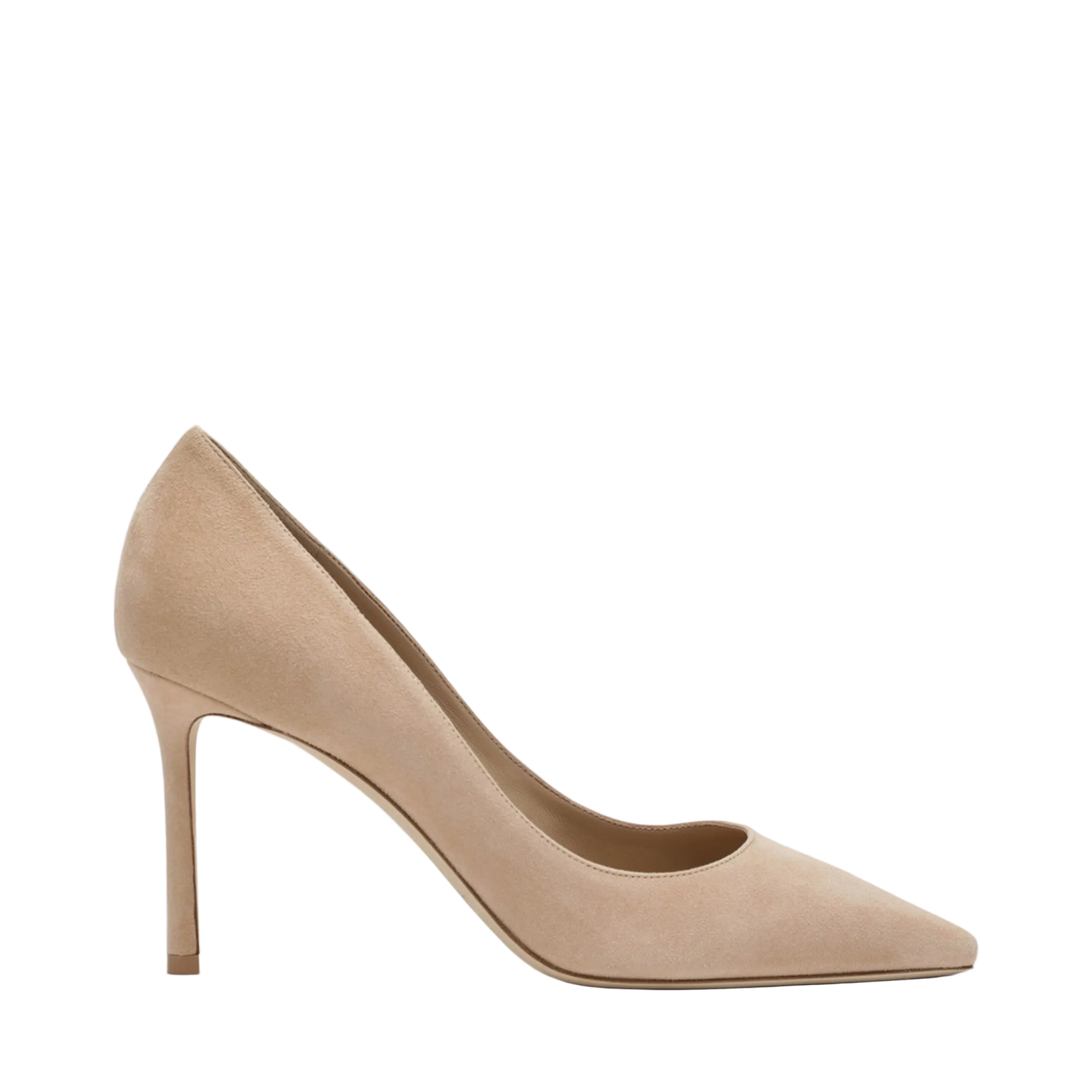 Light Beige Suede Pumps