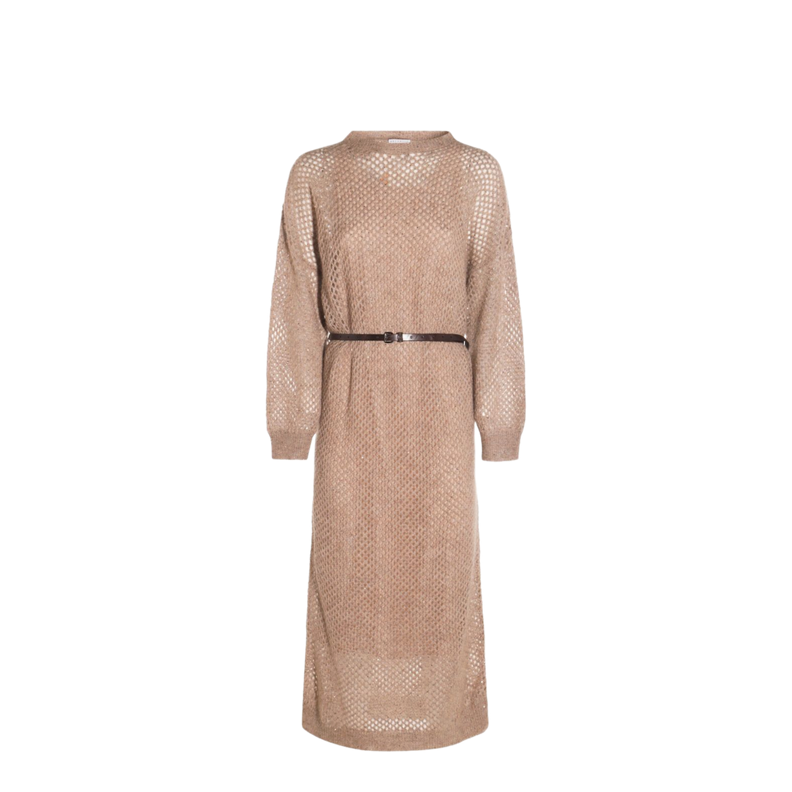 Silk & Nylon Wool Long Dress