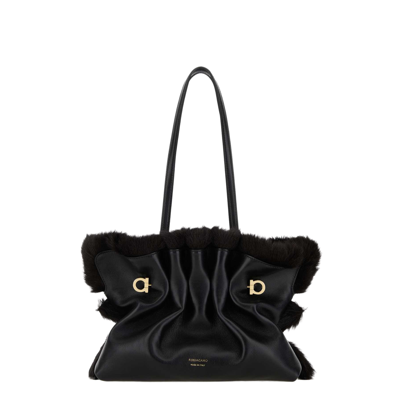Black Leather Shoulder Bag