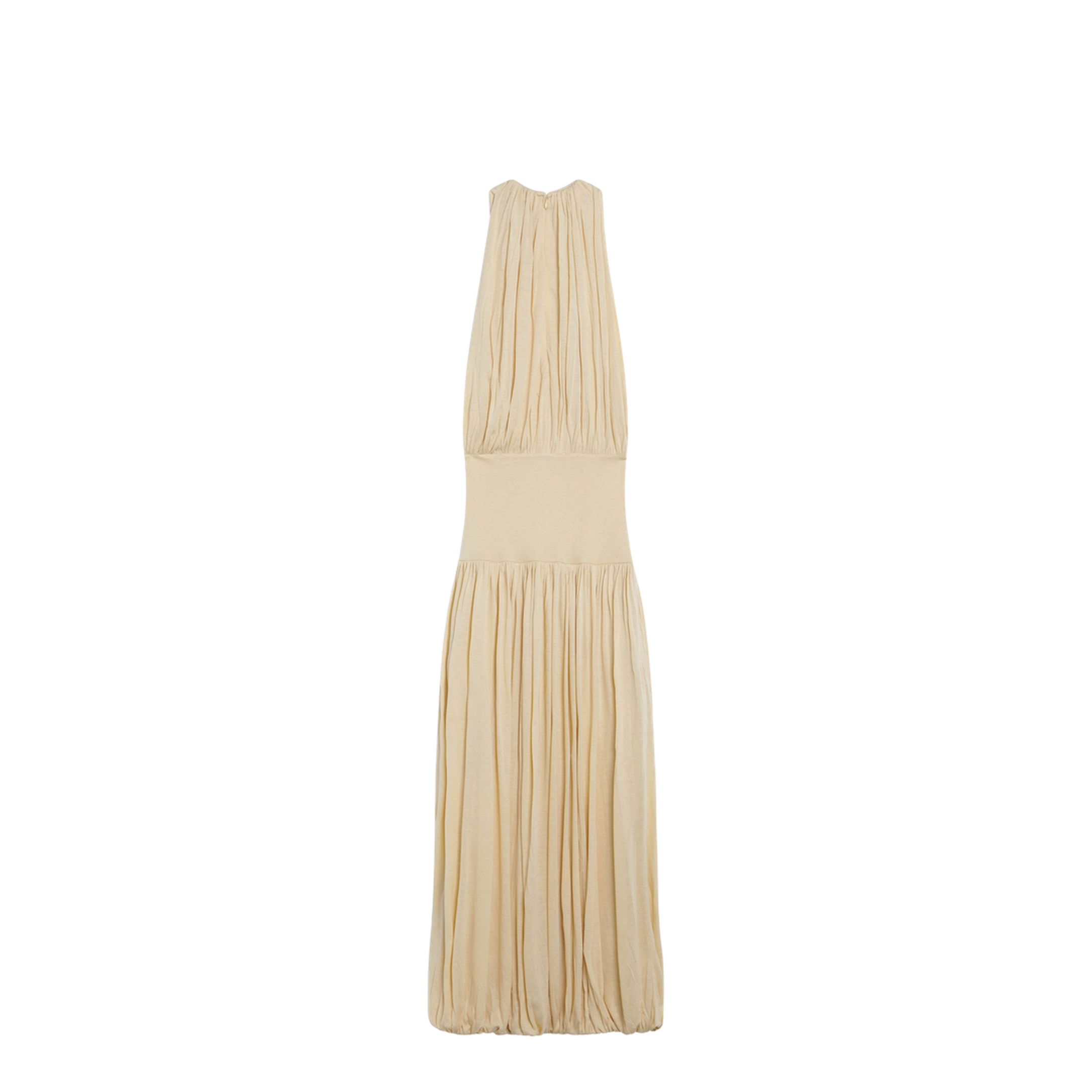 MAYFEYR - Toteme - Sleeveless Ruched Midi Dress In Yellow Viscose - 262-WRD0320FB0635312