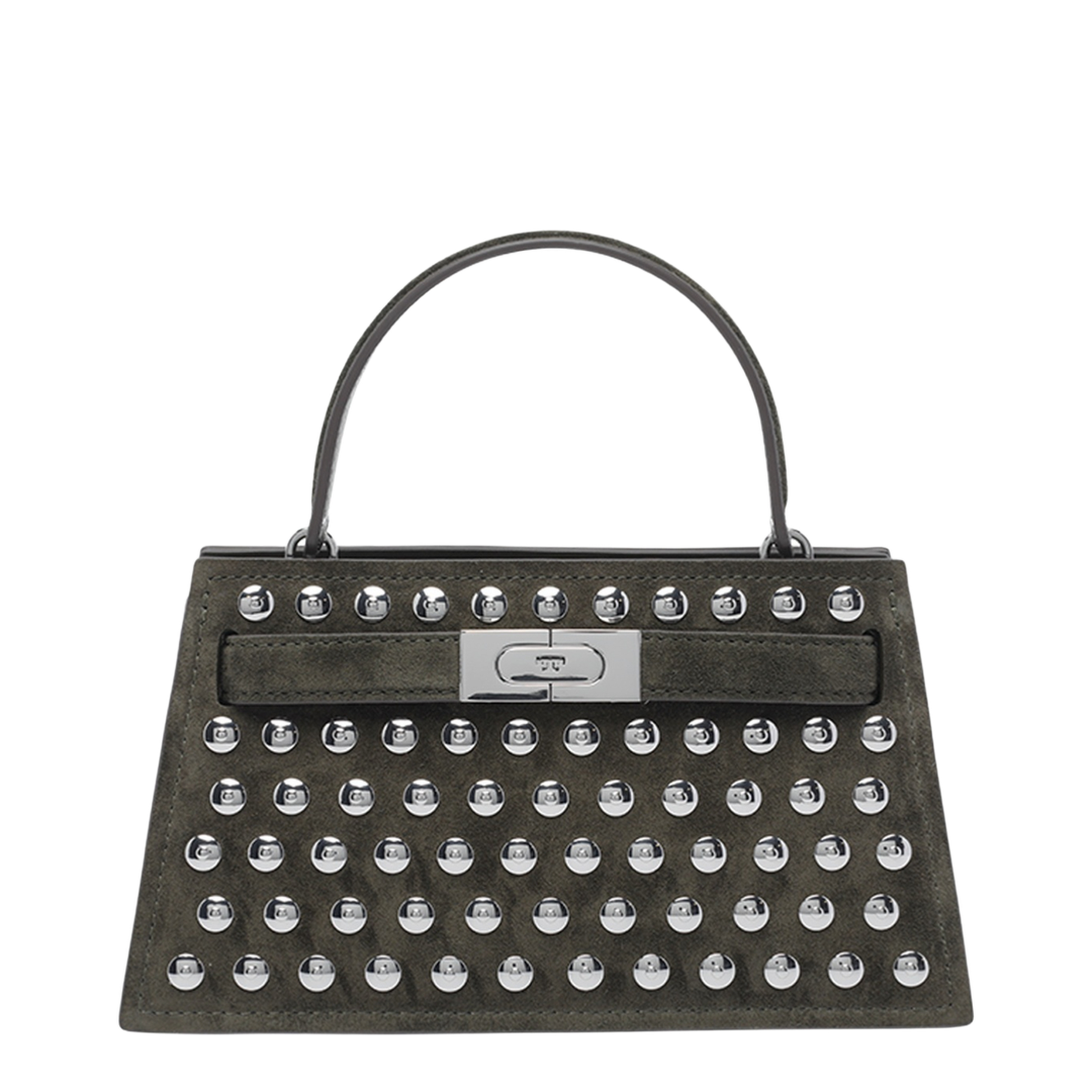 Mini Lee Radziwill Studded Suede Handbag