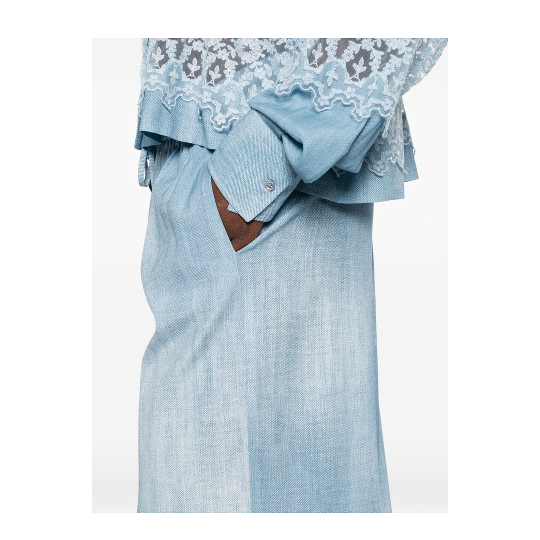 MAYFEYR - Ermanno Scervino - Trousers Clear Blue - D482P355EMYS4217