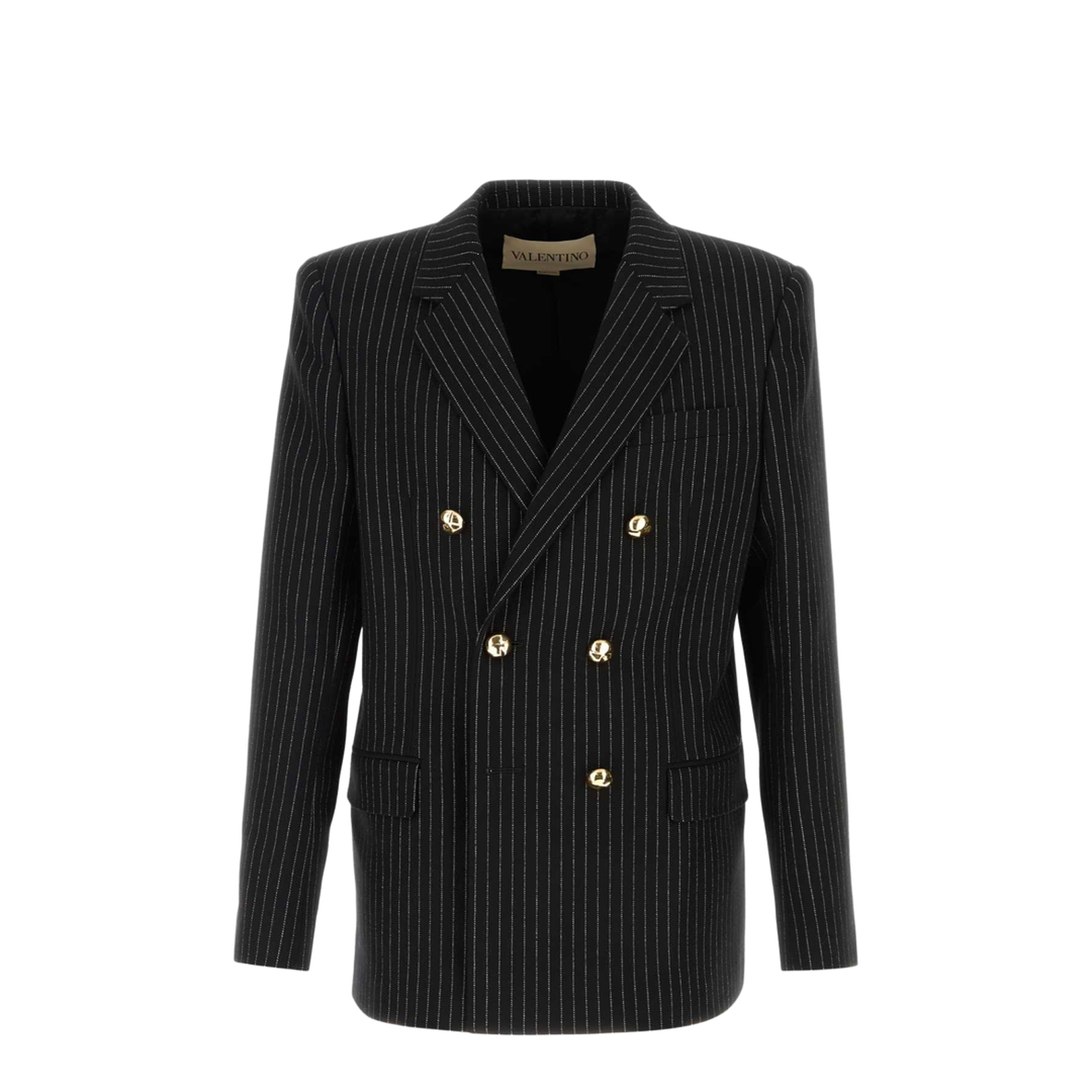 Embroidered Wool Blend Blazer