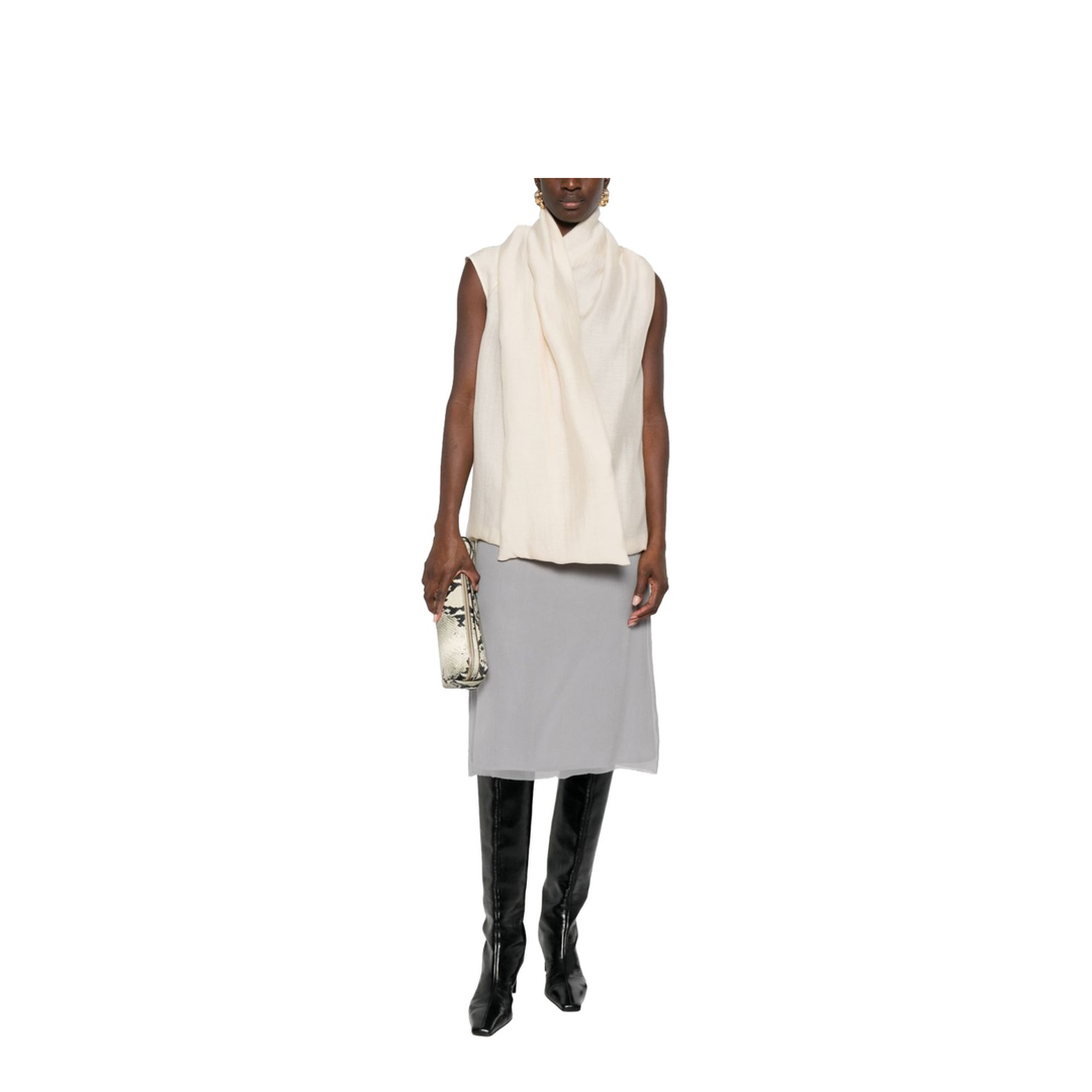 MAYFEYR - Toteme - Blouse With Scarf - 254WRT0612FBECRU116