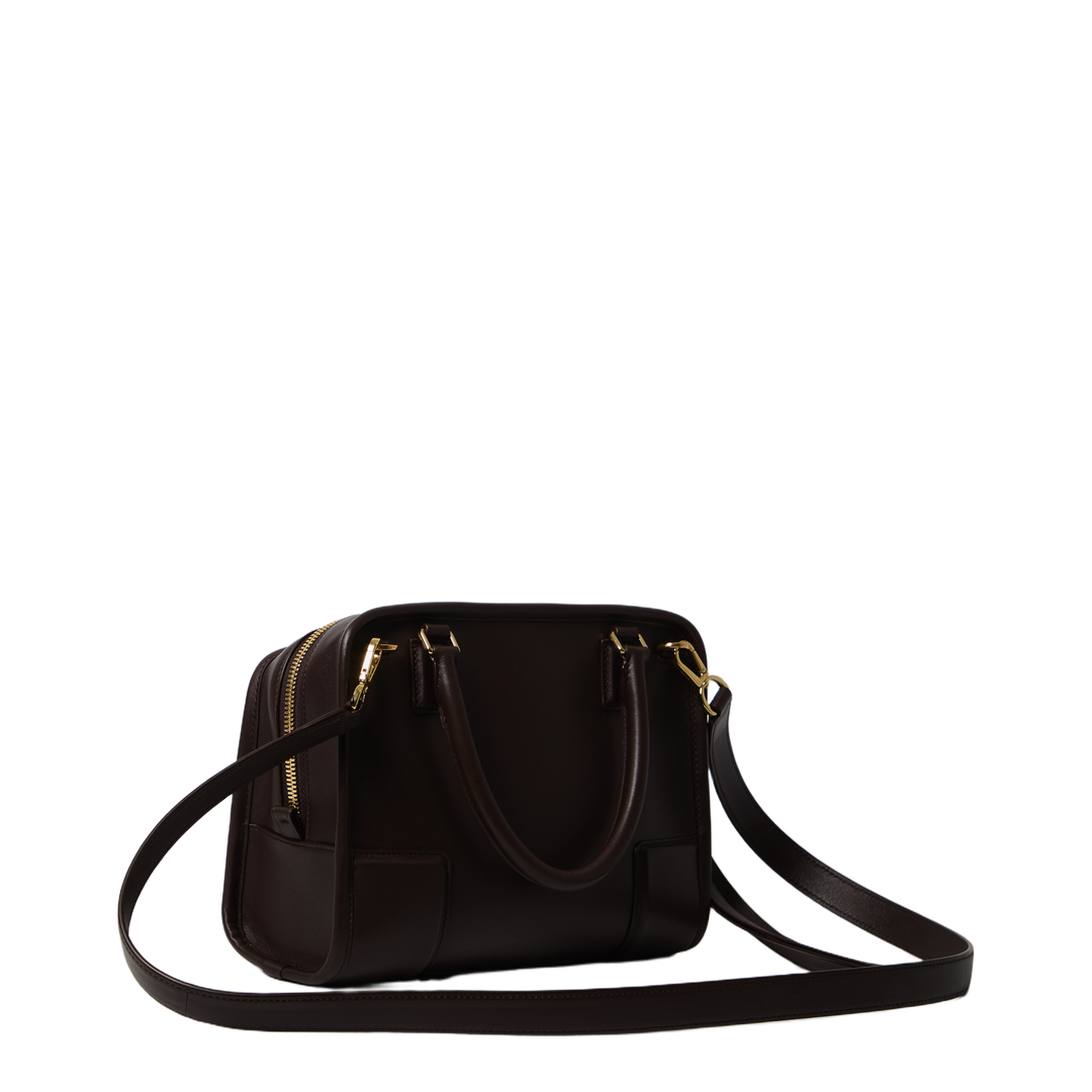 Amazona Small Calfskin Handbag - Dark Chestnut