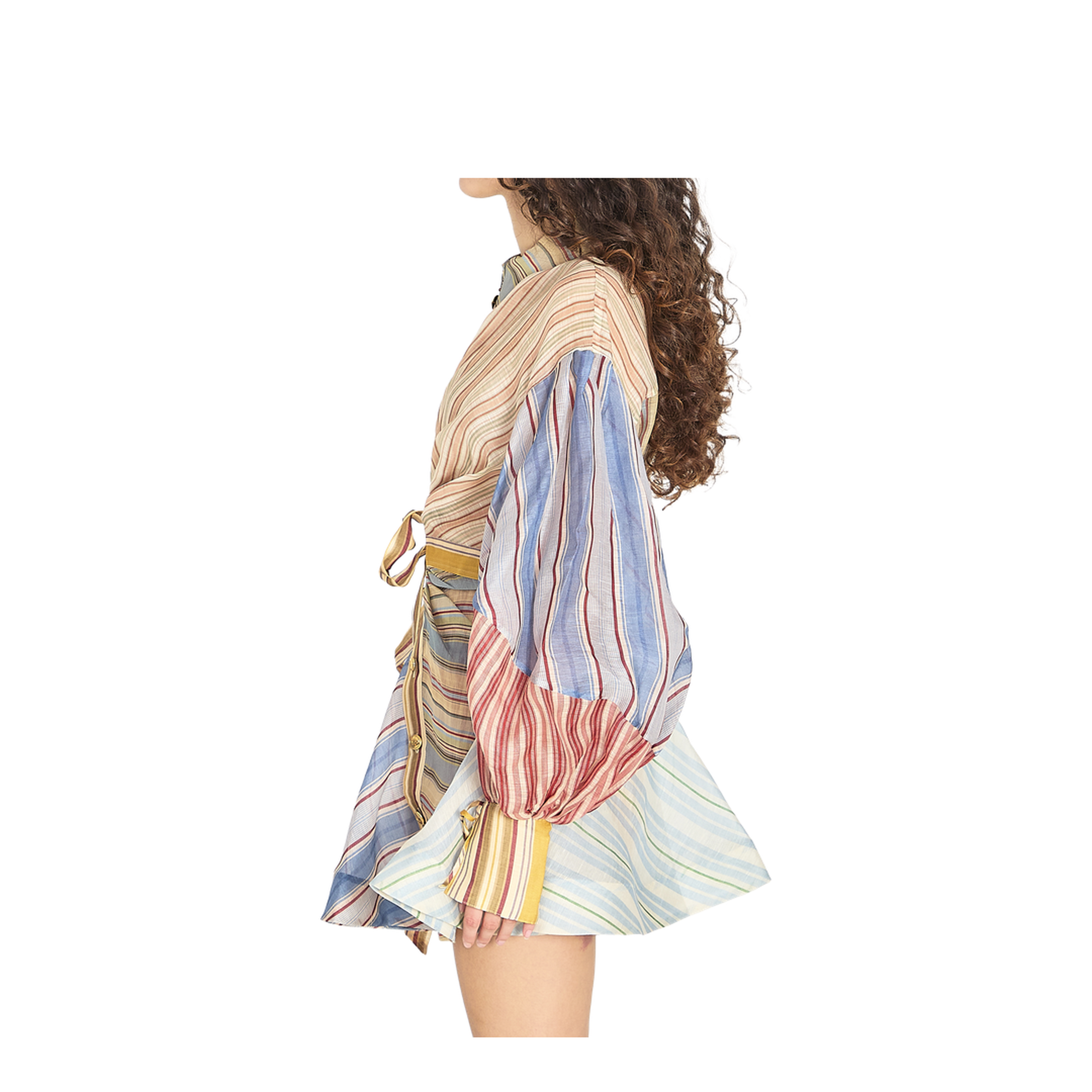 Rebellion Striped Mini Dress Spliced Stripes