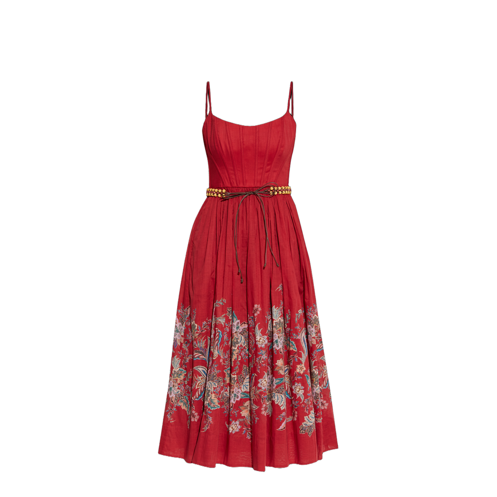 Dress with a beaded waist belt