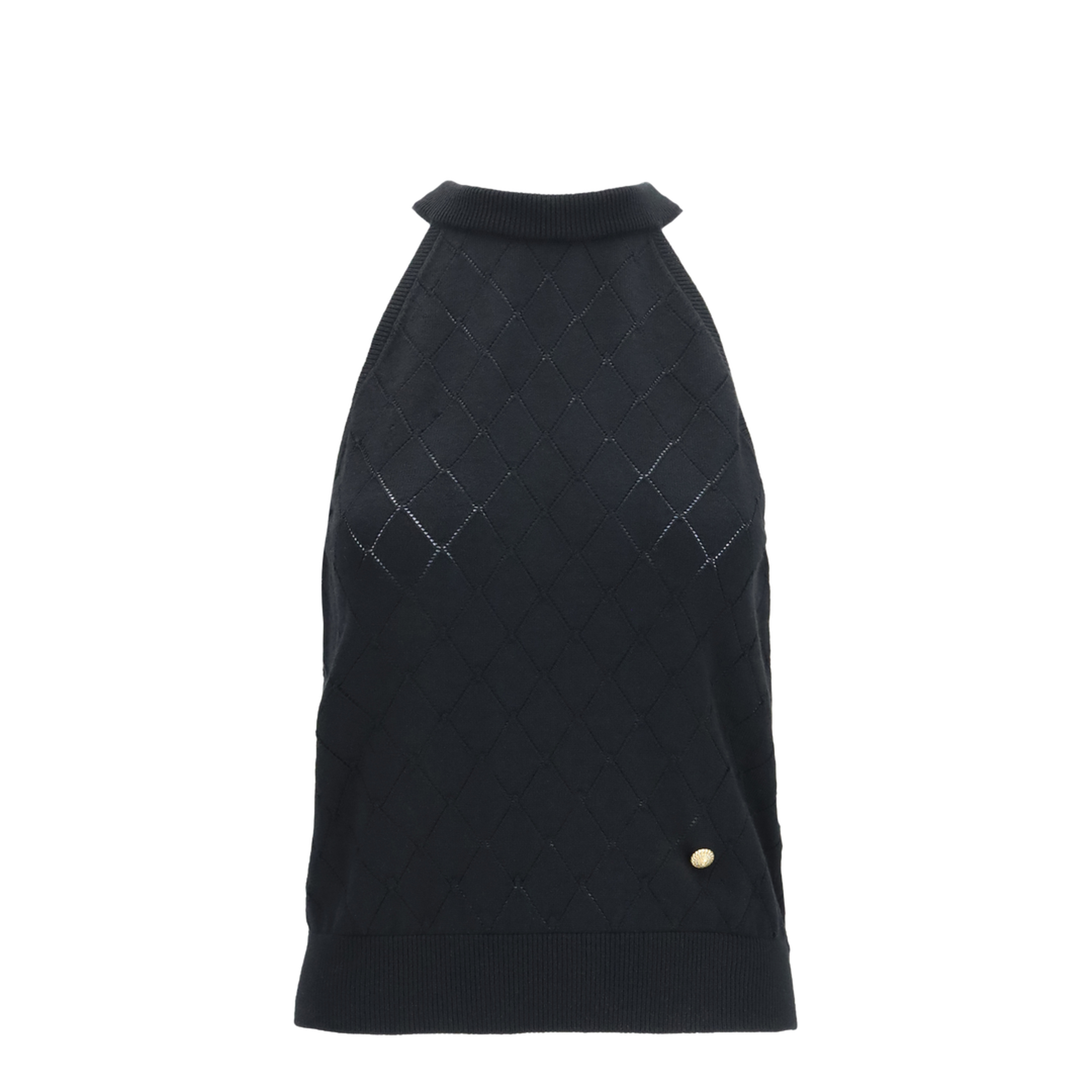 MAYFEYR - Balmain - Sleeveless Wool Crewneck Top - HF1AE089KJ99