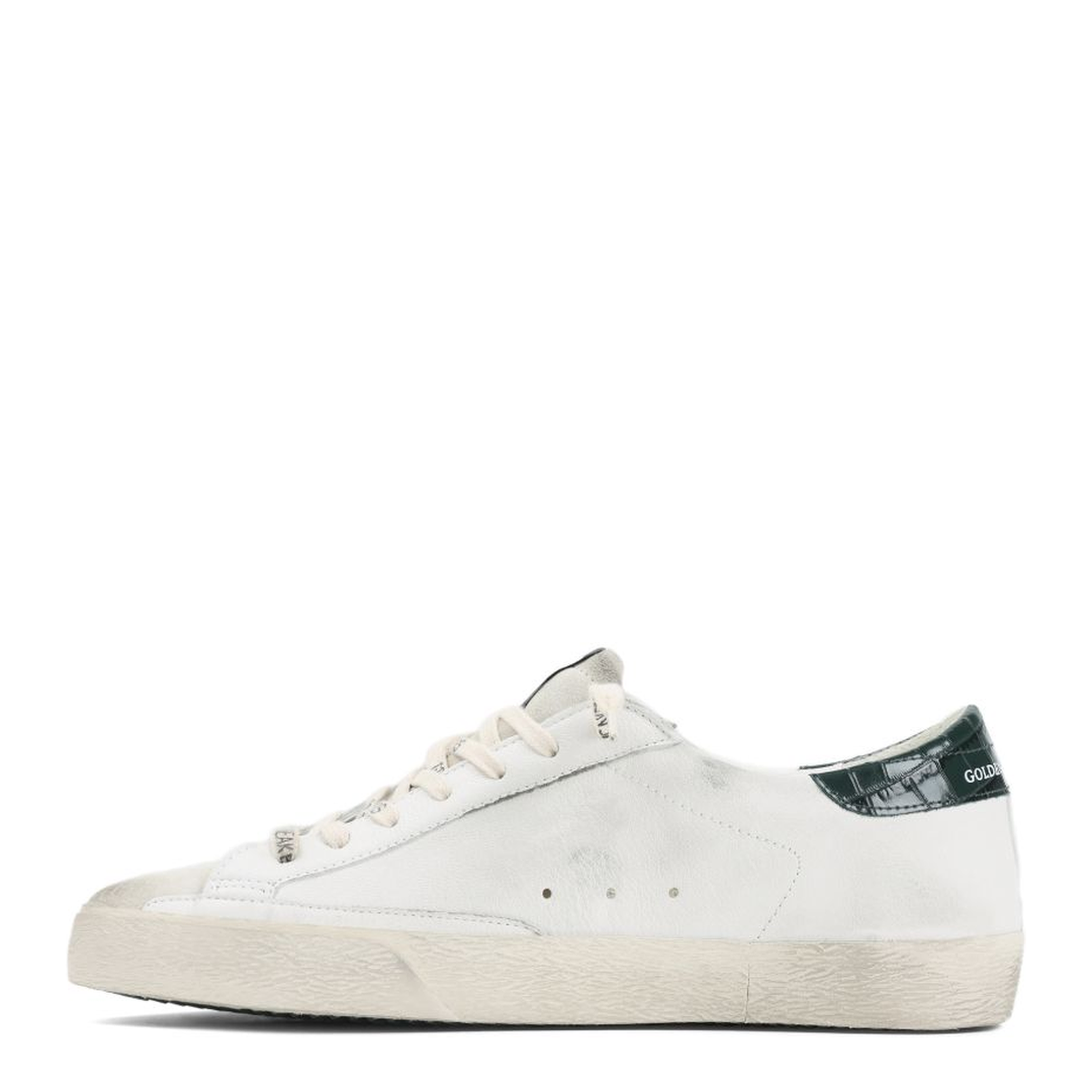 Super Star Nappa Upper Suede Toe and Tongue Leather Star Printed Leather Heel