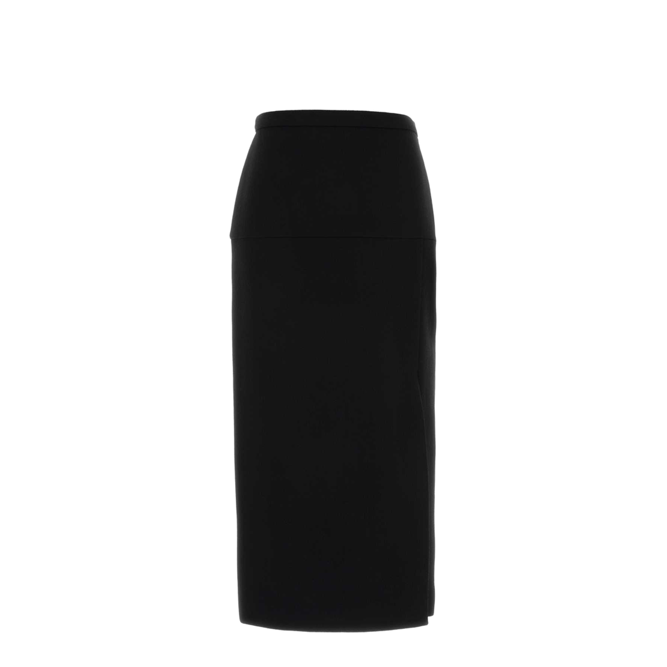 Black Wool Skirt