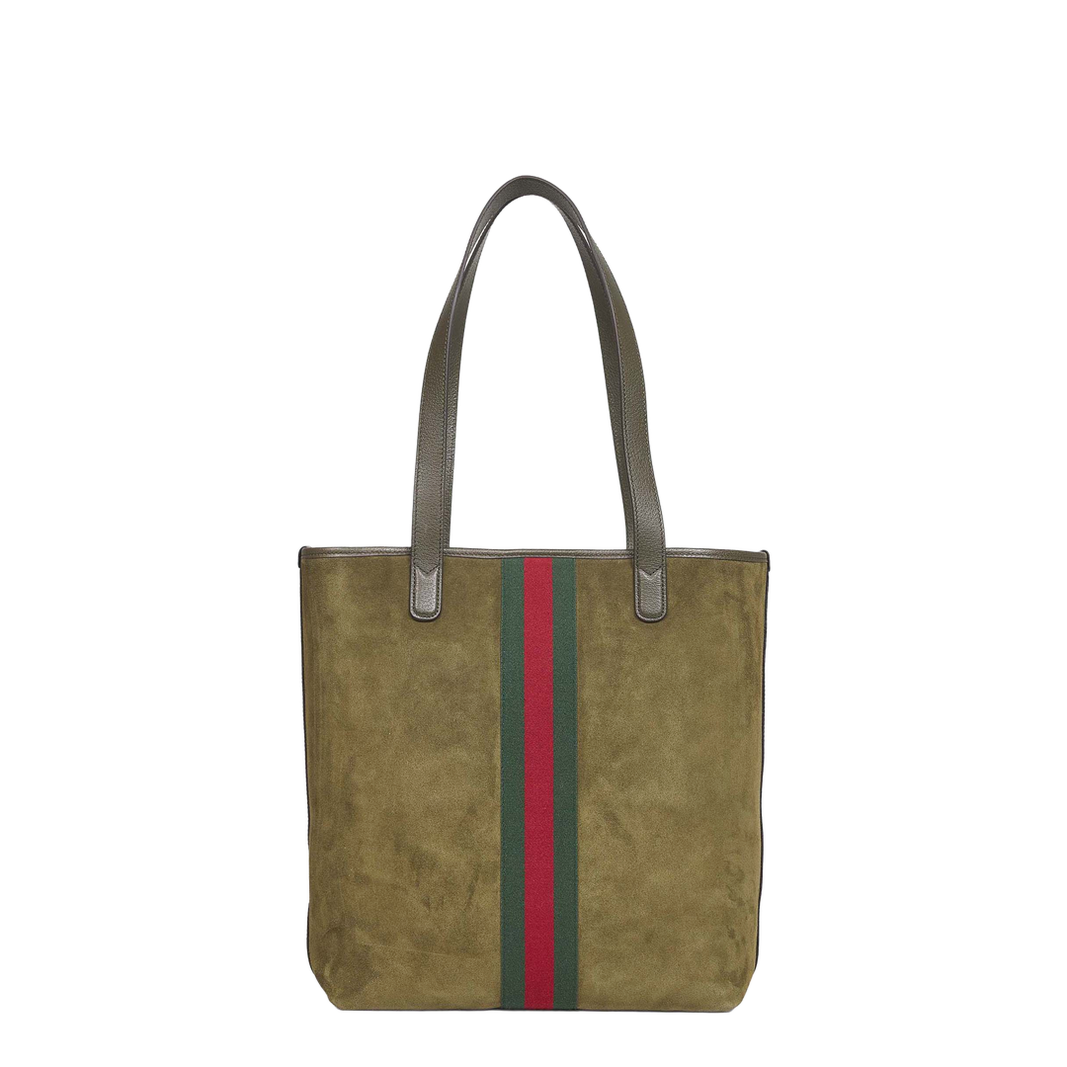 Ophidia Medium Suede Tote Bag - Dark Green