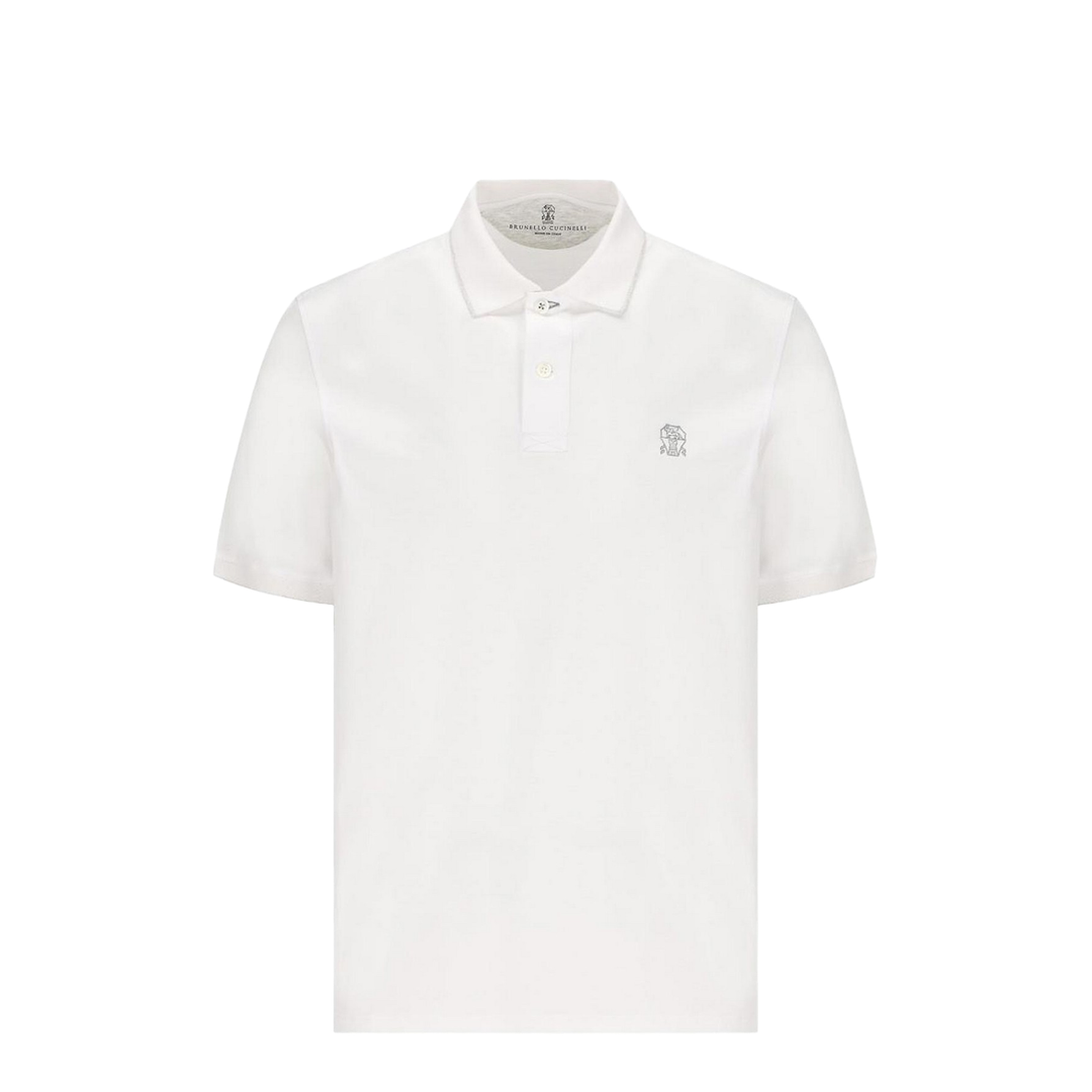 White Cotton Polo Shirt