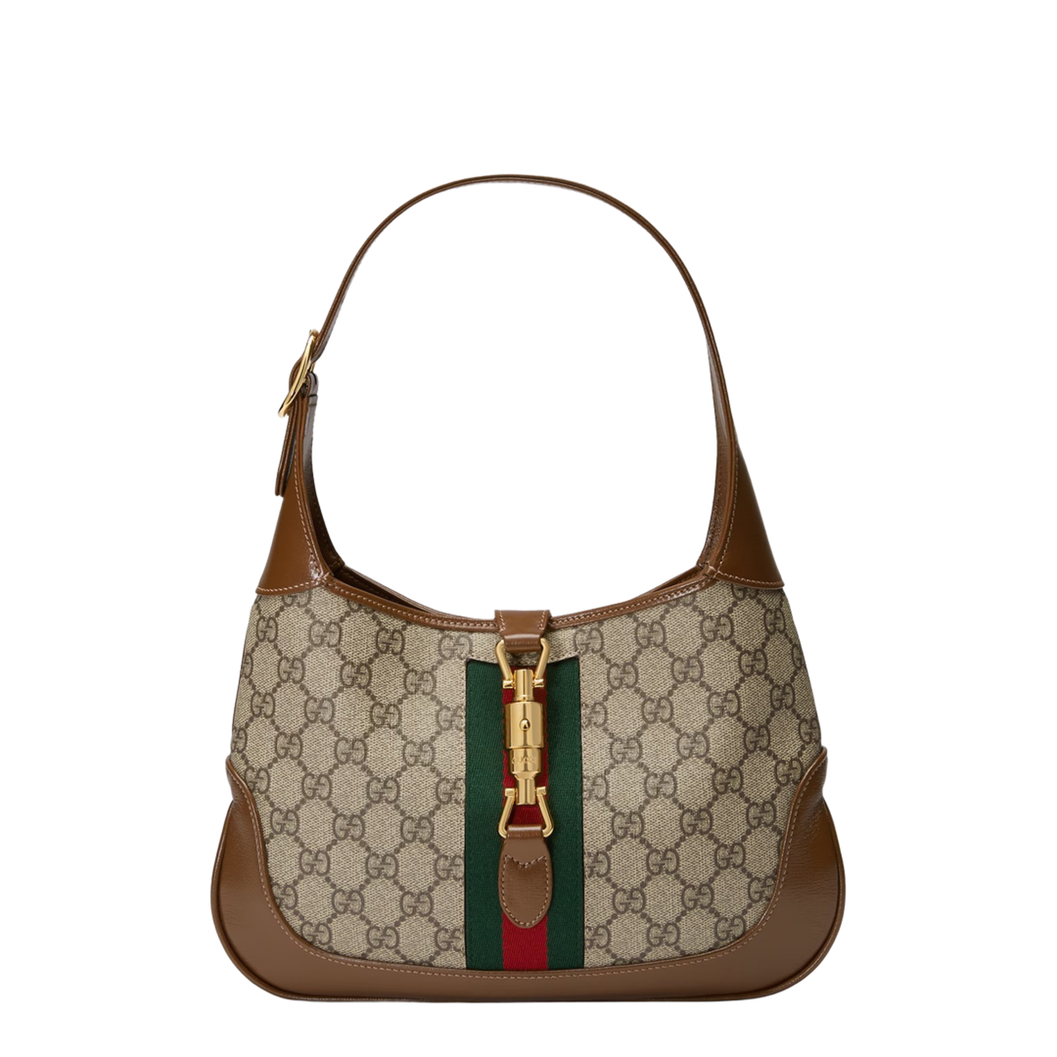 Ophidia Canvas Shoulder Bag - Brown