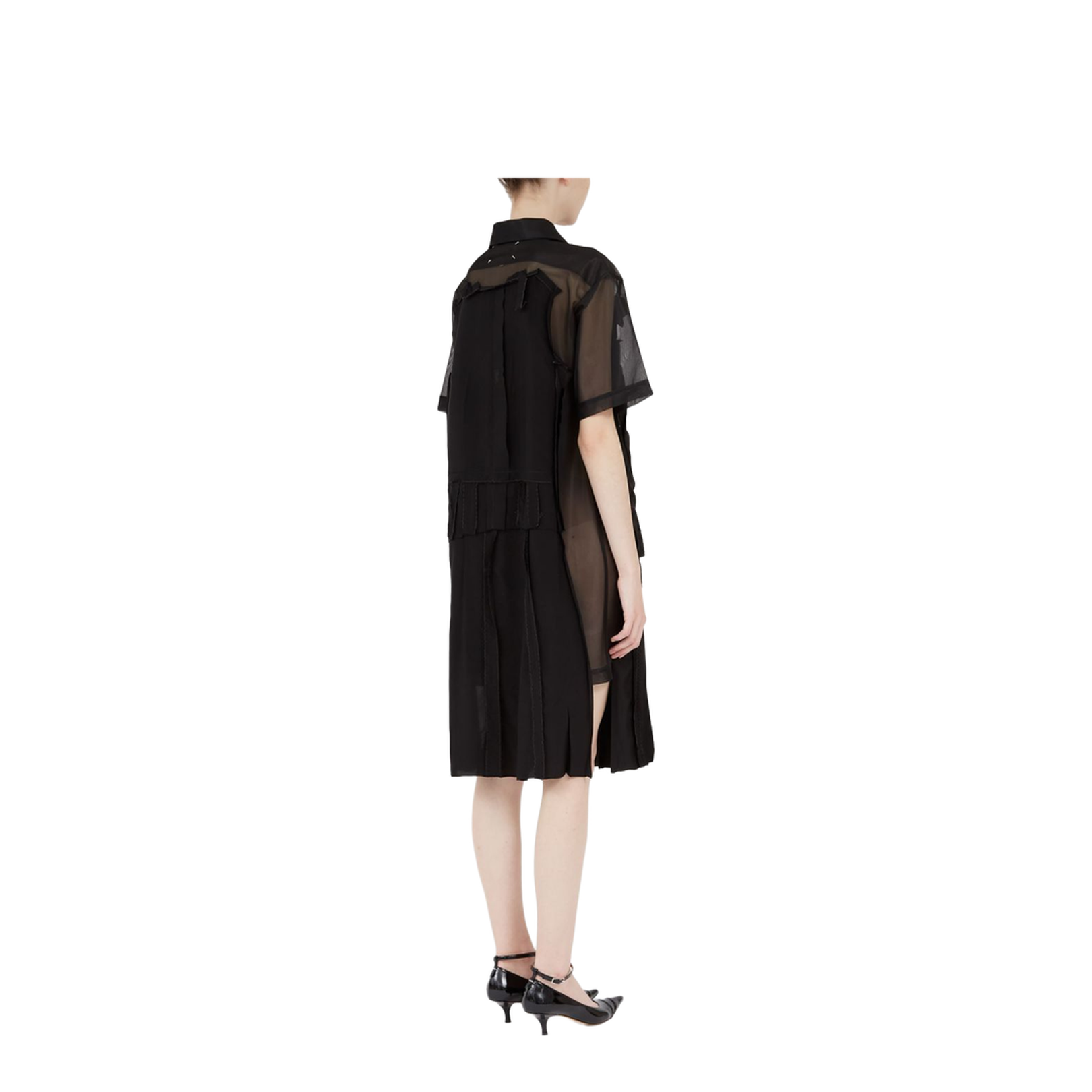 Black Mesh Design Dress