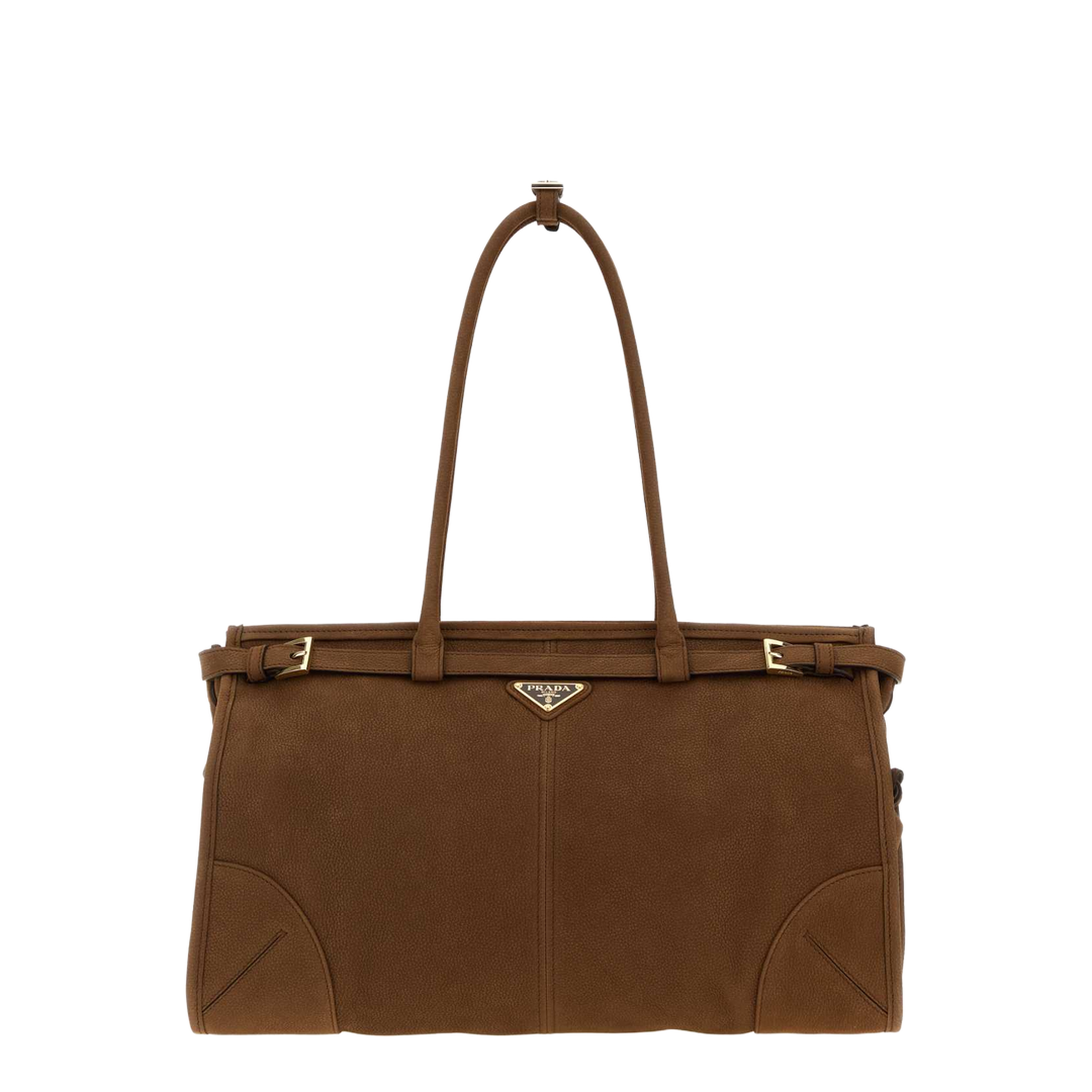 MAYFEYR - Prada - Brown Nabuk Large Shopping Bag - 1BA433VMOM2GB8F0324