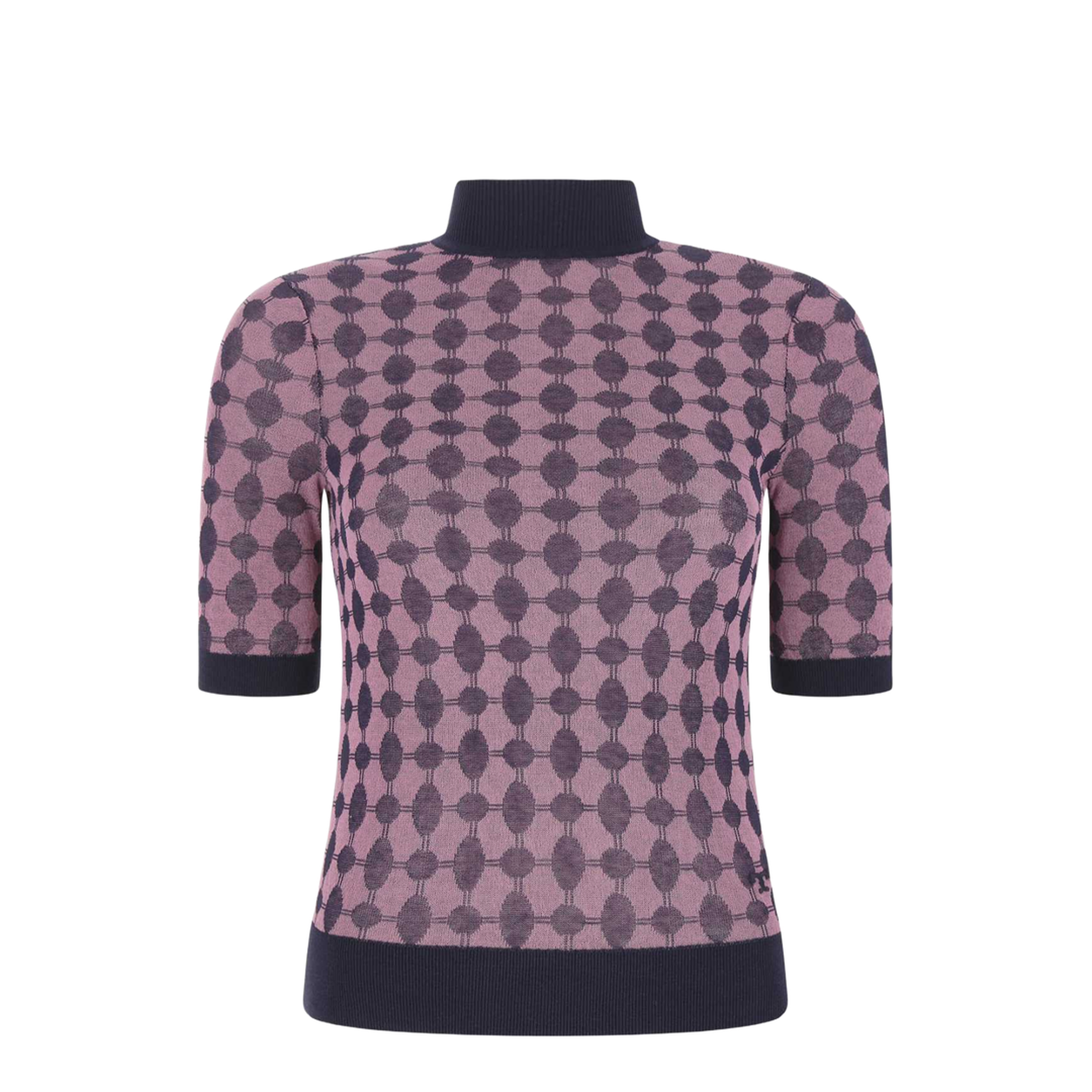 Patterned Turtleneck