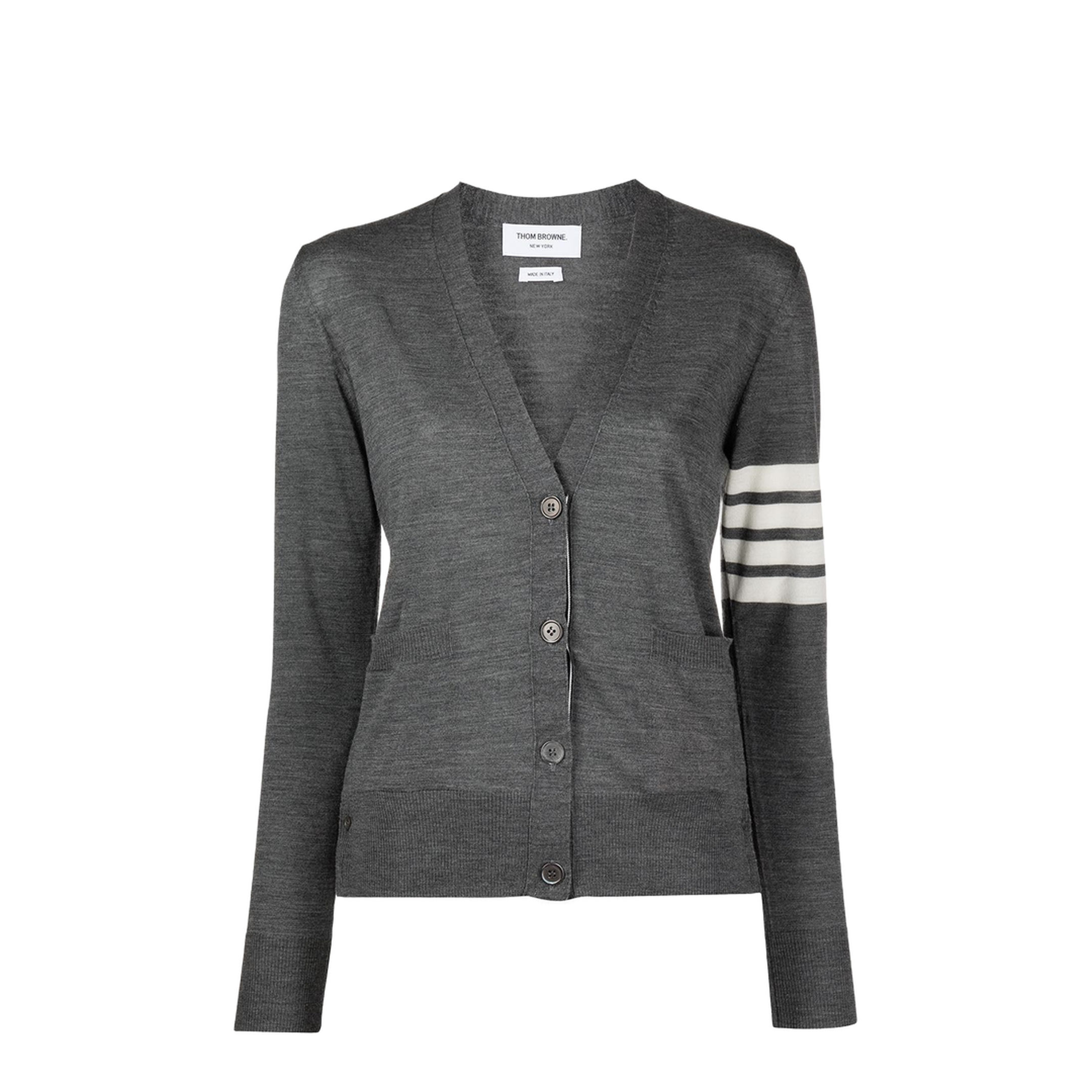 4 Bar Merino Wool Cardigan